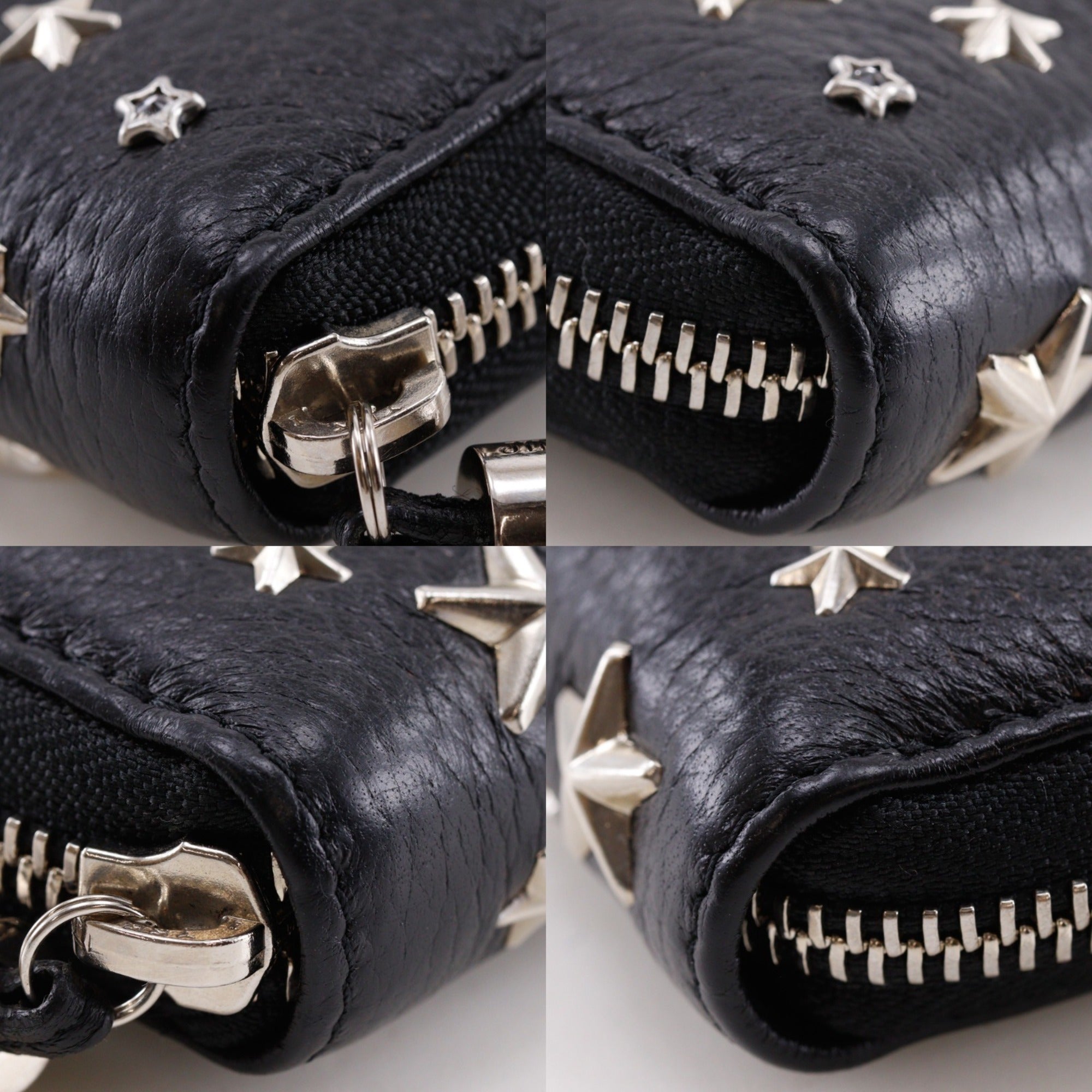 Jimmy Choo Black Leather Long Wallet (Bi-Fold) (Pre-Owned)