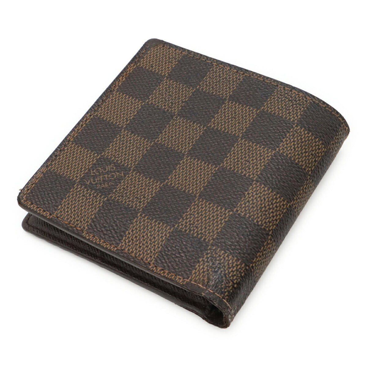 Louis Vuitton Brown Damier Canvas Wallet (Bi-Fold) (Pre-Owned)