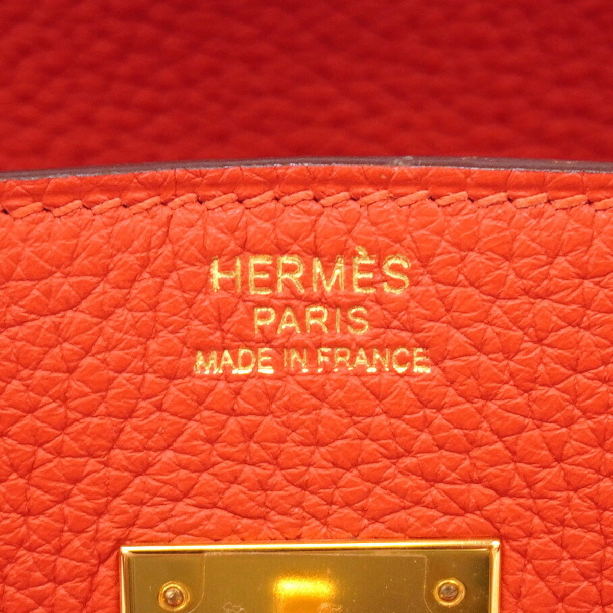 Hermes Red Color Togo Leather Handbag (Pre-Owned)