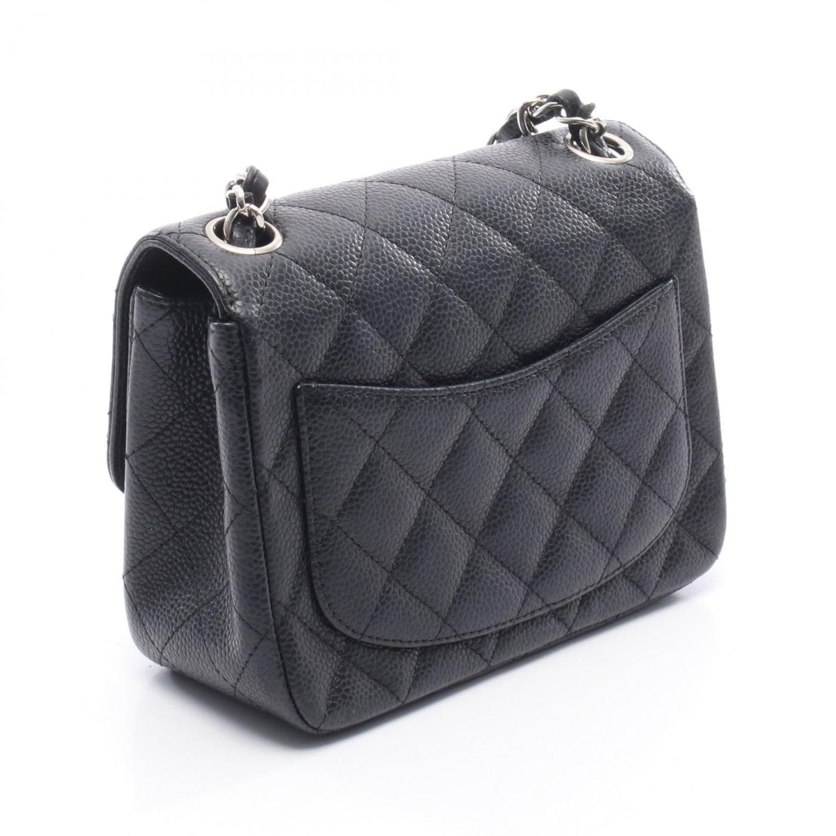 Chanel Black Leather Handbag Shoulder Bag (Pre-Owned)