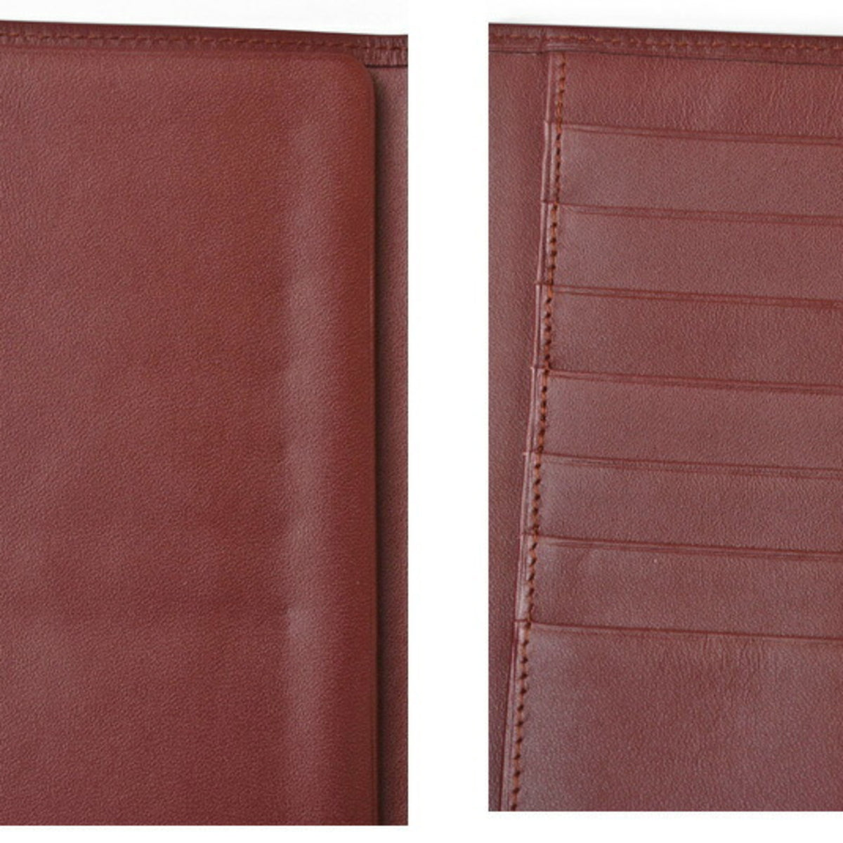 Cartier Must Bordeaux Leather Long Wallet (Bi-Fold) (Pre-Owned)