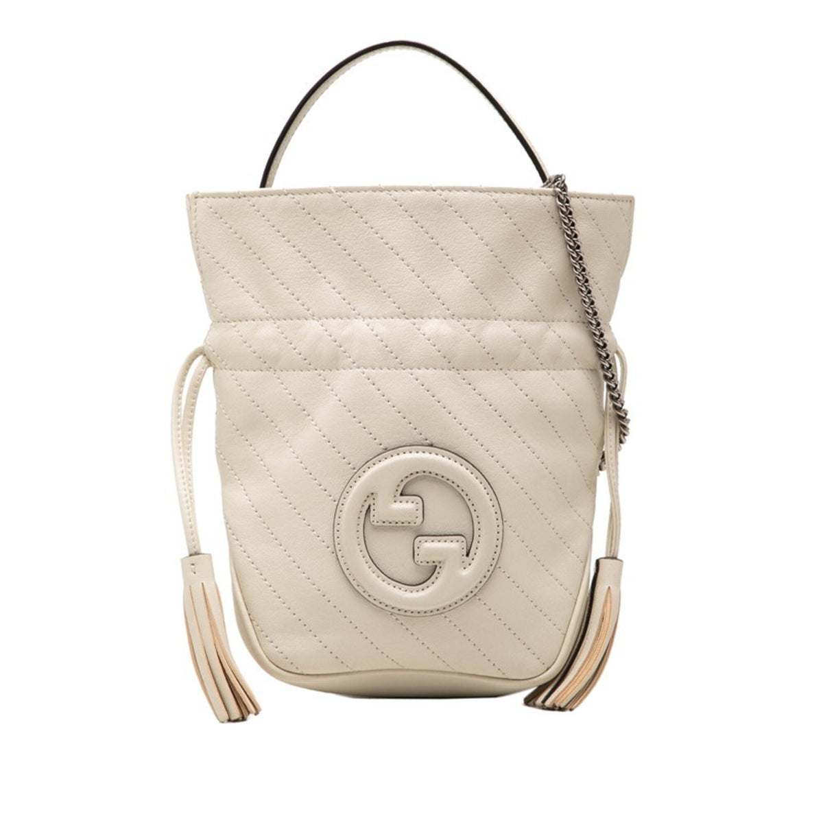 Gucci Off-White Leather Shoulder Bag (Pre-Owned)