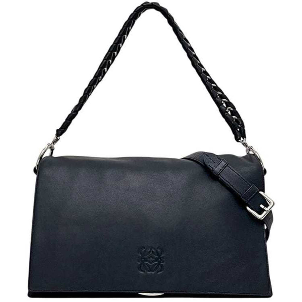 Loewe Navy Nappa Leather Leather Shoulder Bag (Pre-Owned)