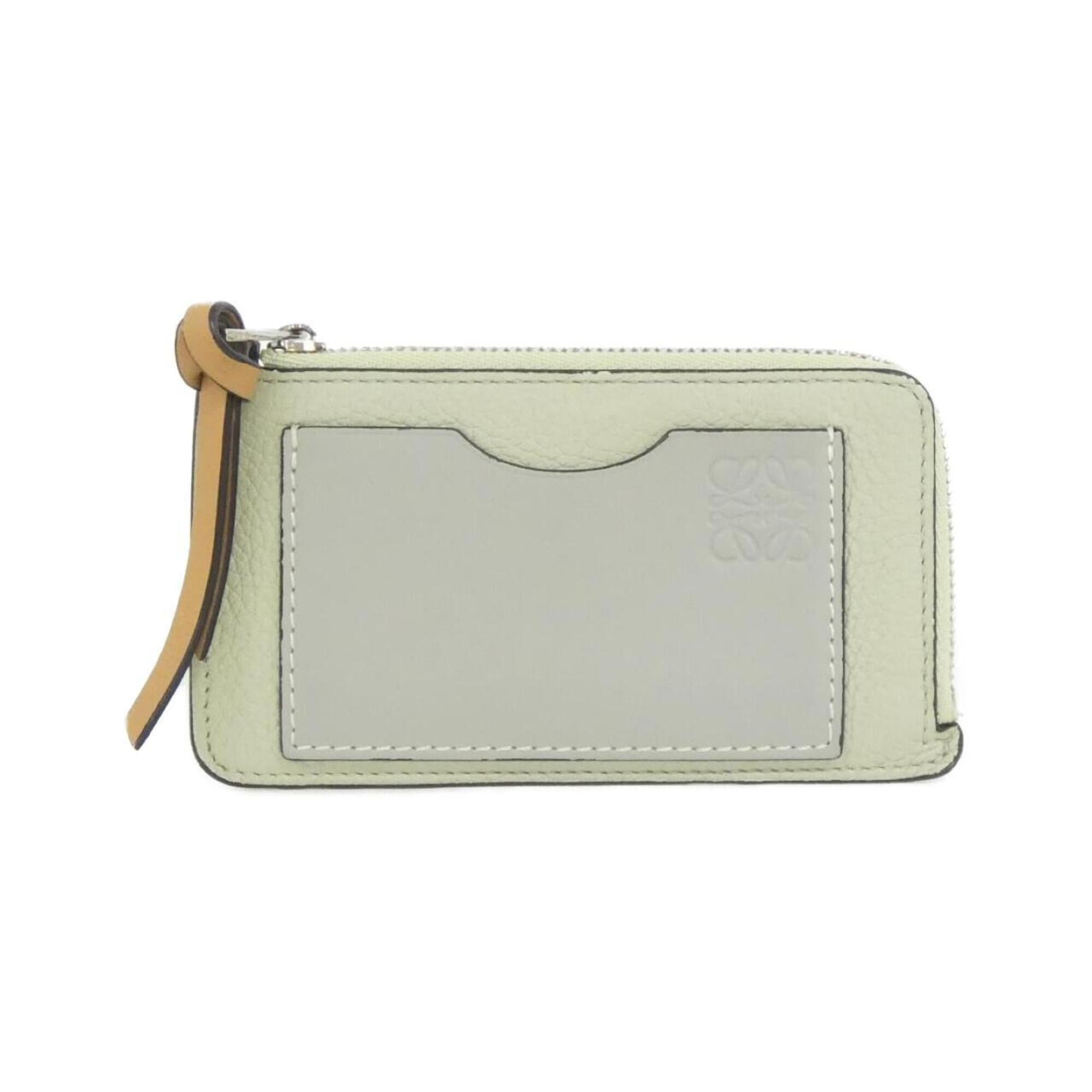 Loewe Gray Green Leather Coin Purse/Coin Case (Pre-Owned)