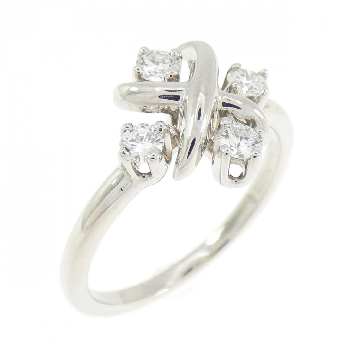 Tiffany Platinum Platinum 950 Band Ring (Pre-Owned)