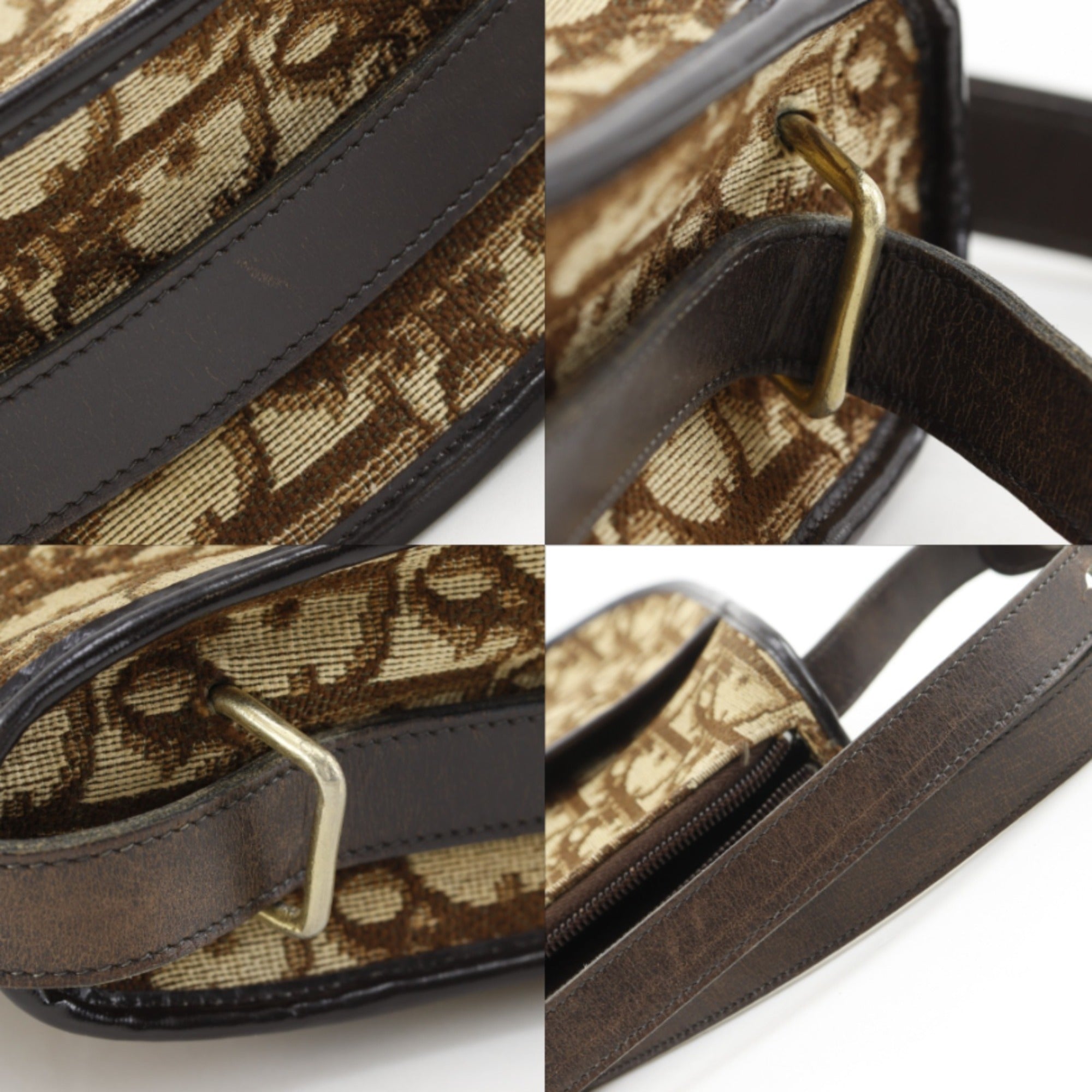 Christian Dior Brown Canvas Shoulder Bag (Pre-Owned)