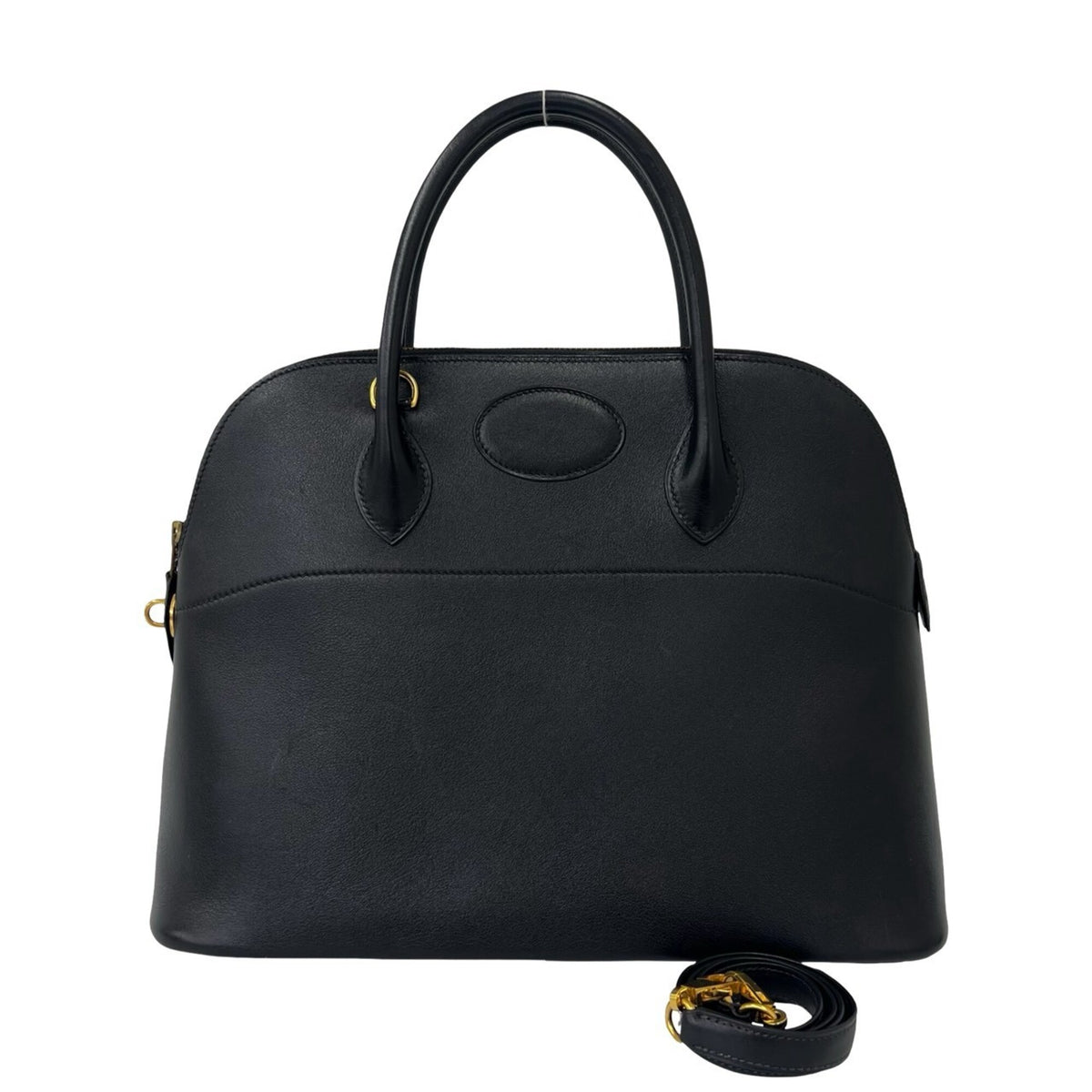 Hermes Black Chamonix Leather Handbag Shoulder Bag (Pre-Owned)