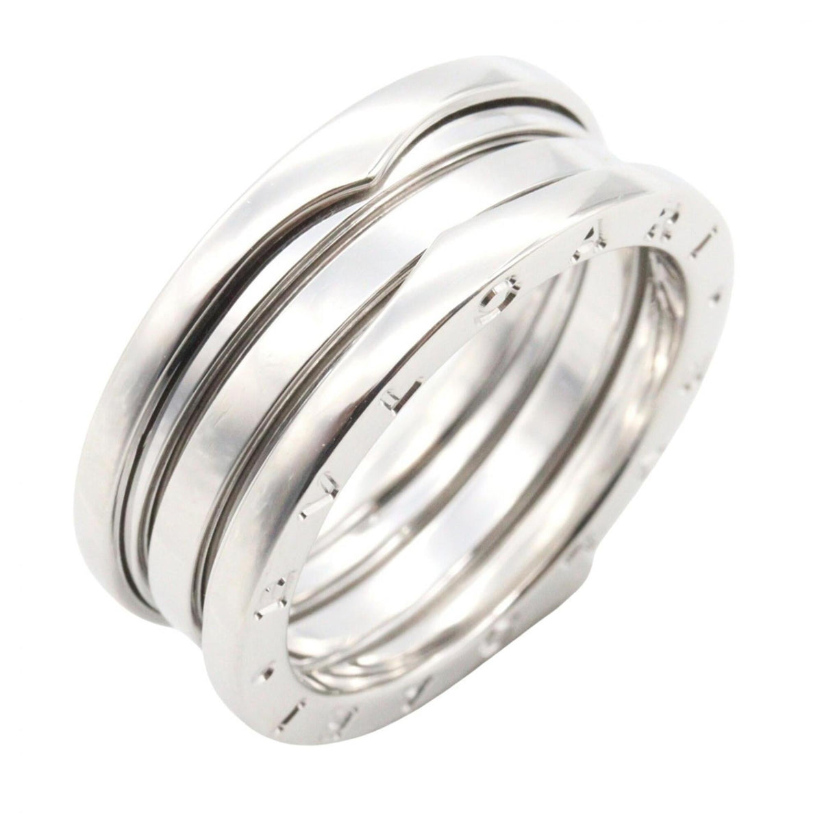 Bvlgari Silver White Gold (18K) Band Ring (Pre-Owned)