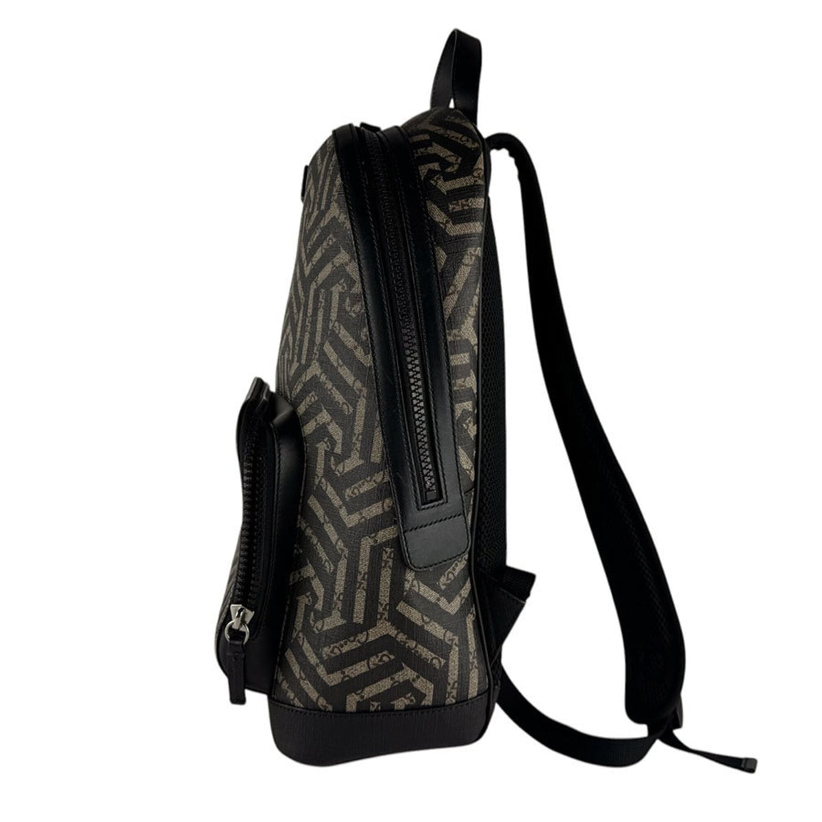 Gucci Black Brown Gg Supreme Backpack (Pre-Owned)