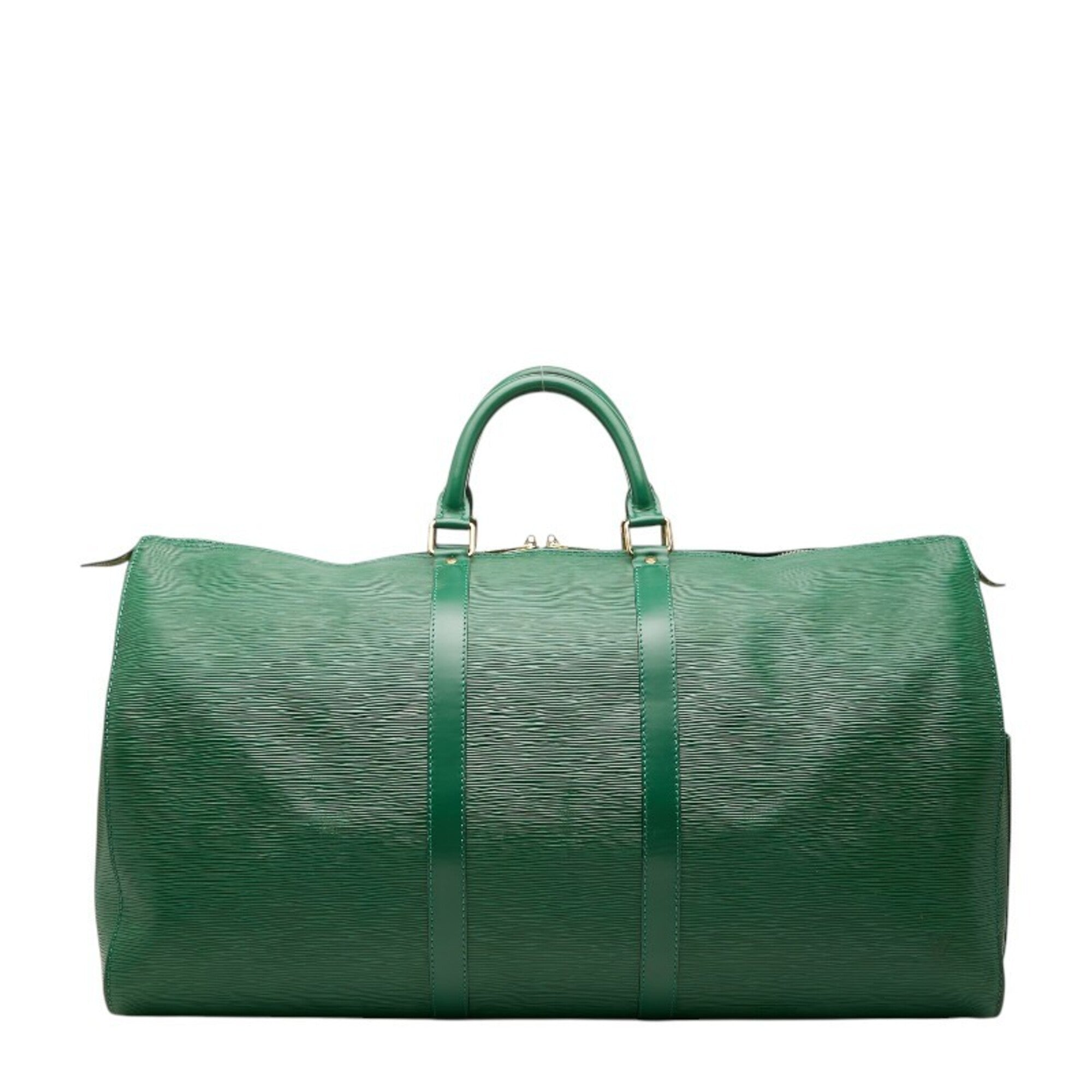 Louis Vuitton Borneo Green Leather Boston Bag (Pre-Owned)