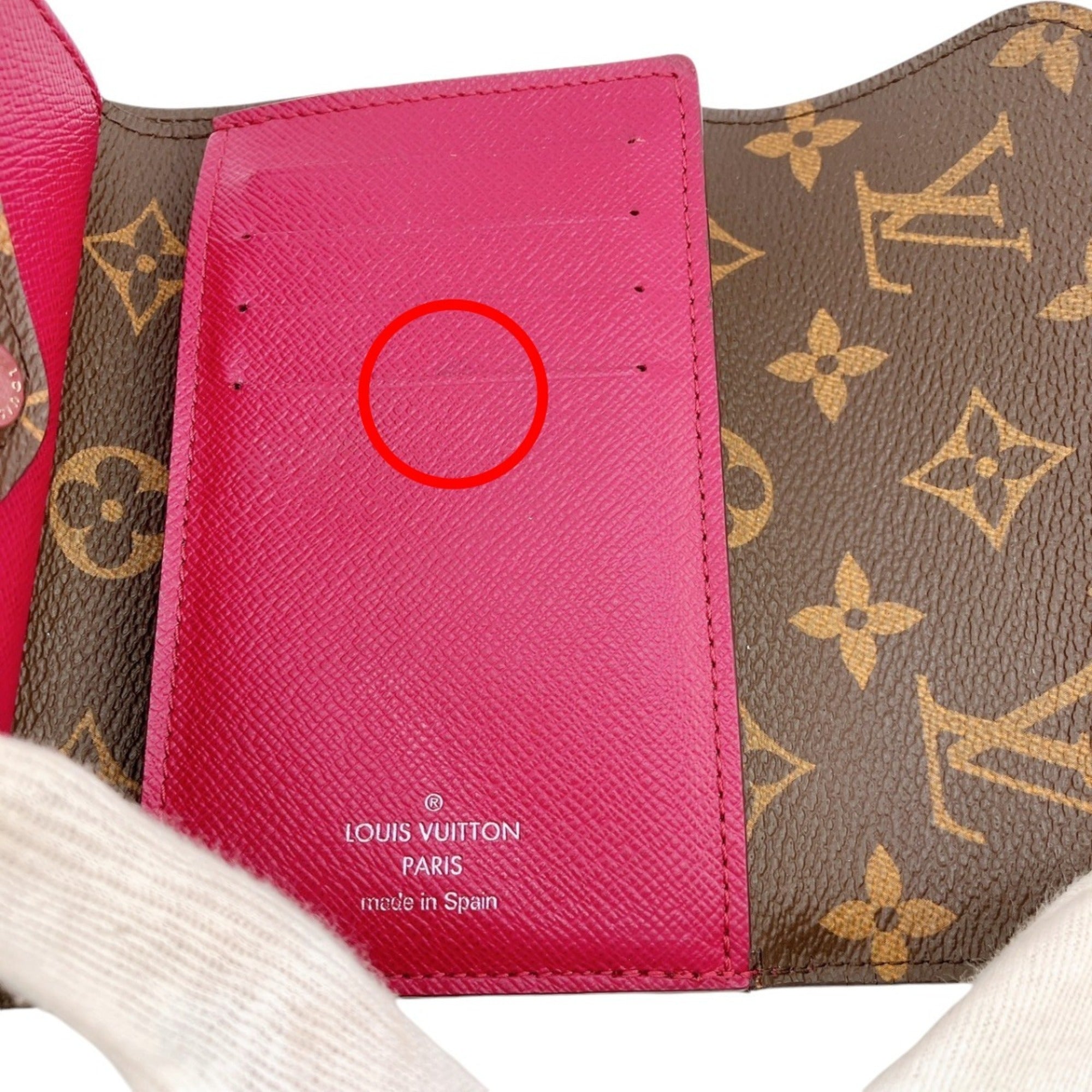 Louis Vuitton Monogram Fuchsia Monogram Epi Leather Wallet (Tri-Fold) (Pre-Owned)