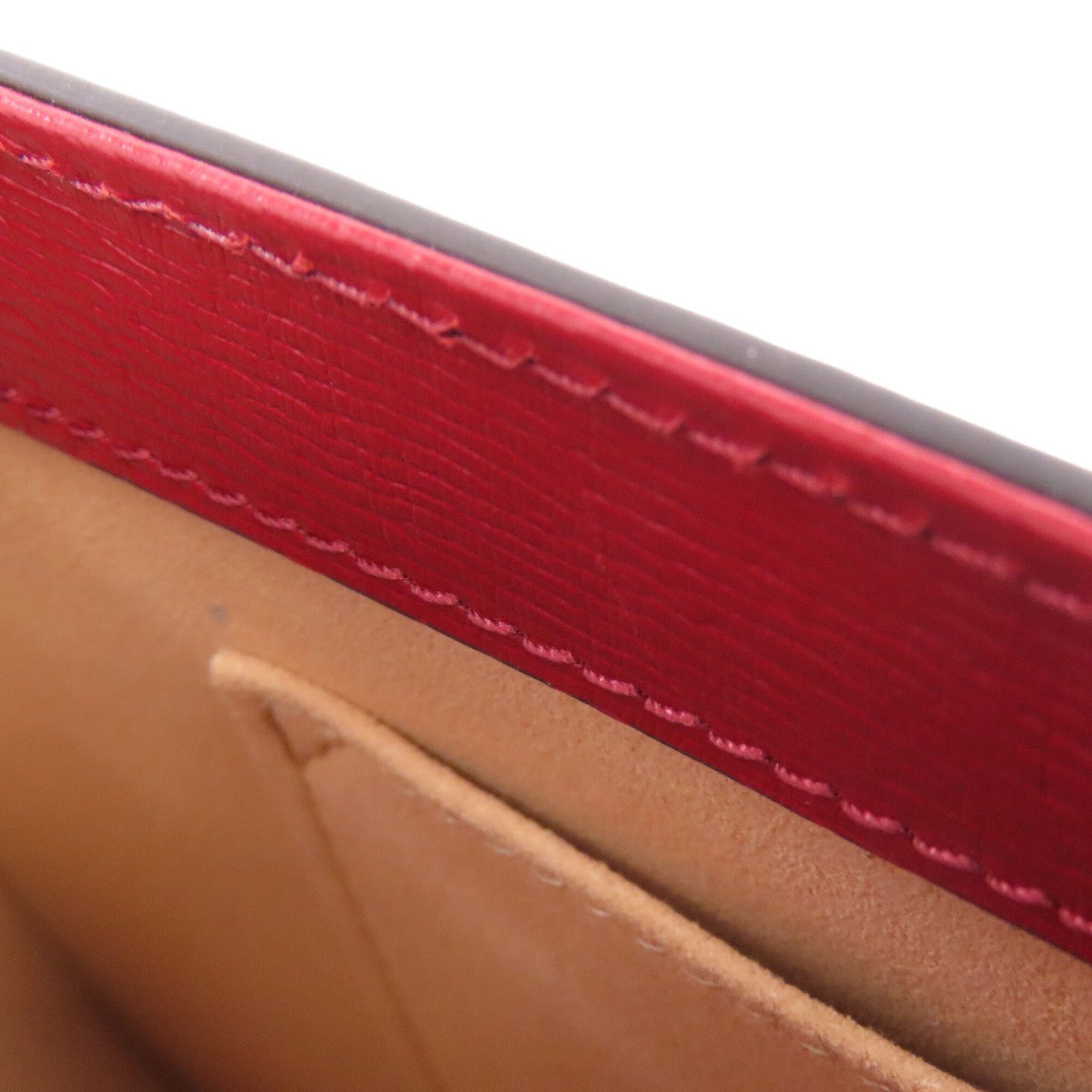 Gucci Red Color Leather Shoulder Bag (Pre-Owned)