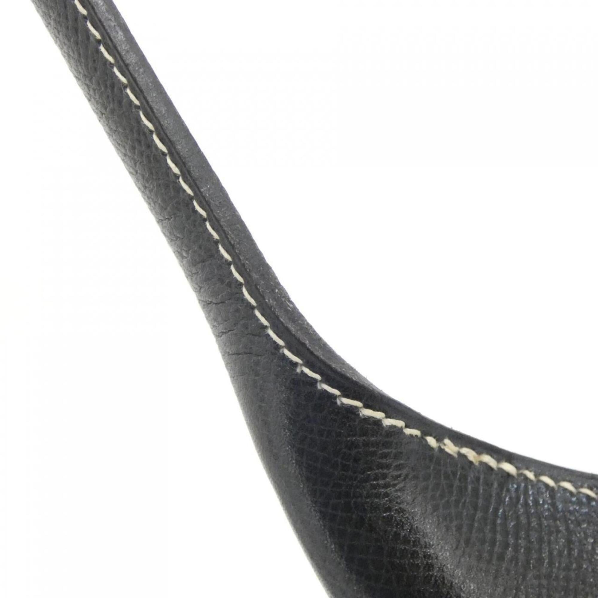 Hermes Black Lisse Leather Shoulder Bag (Pre-Owned)