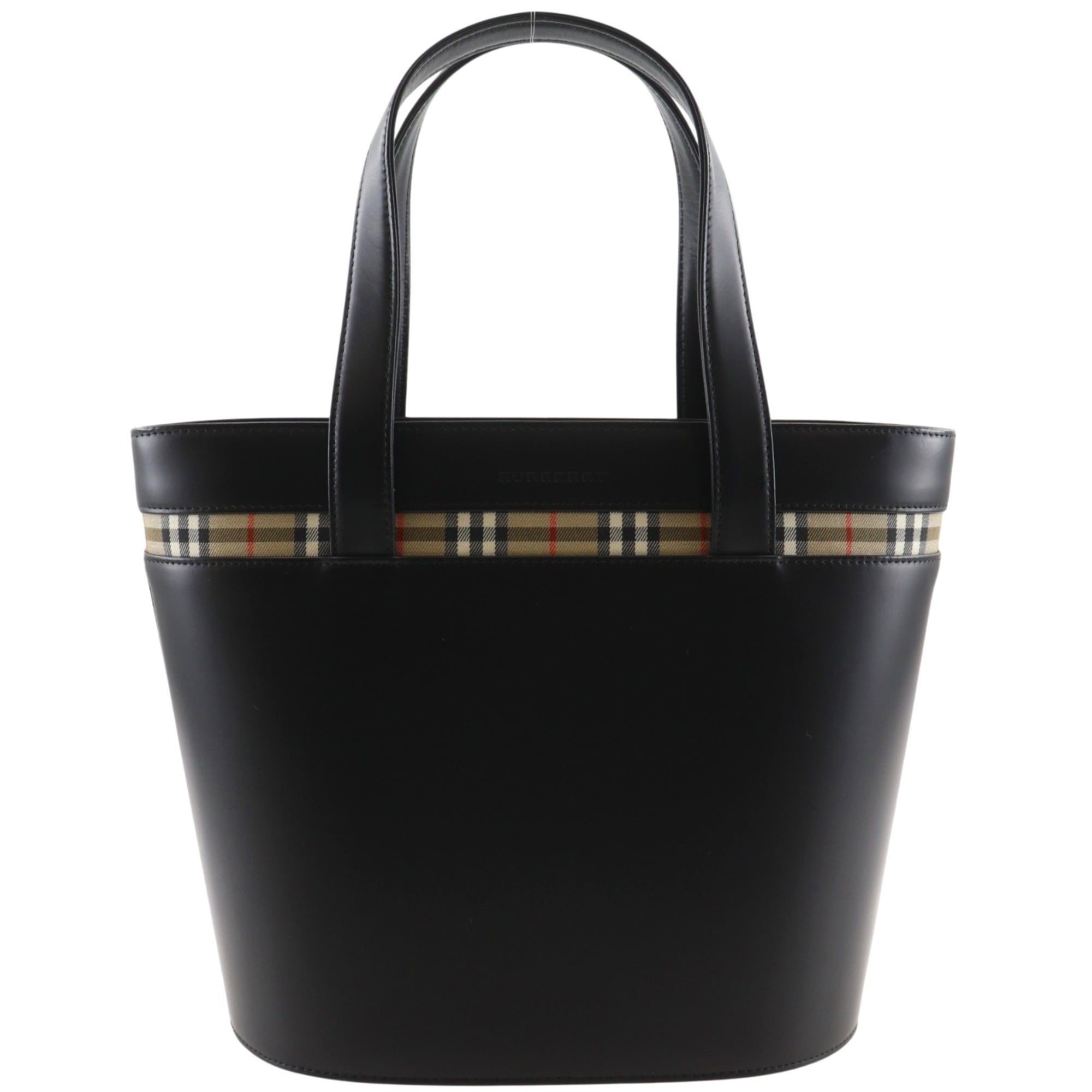 Burberry Black Leather Handbag (Pre-Owned)