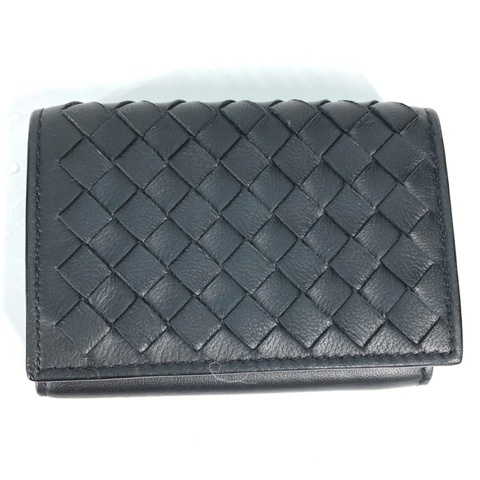 Bottega Veneta Black Intrecciato Wallet (Tri-Fold) (Pre-Owned)