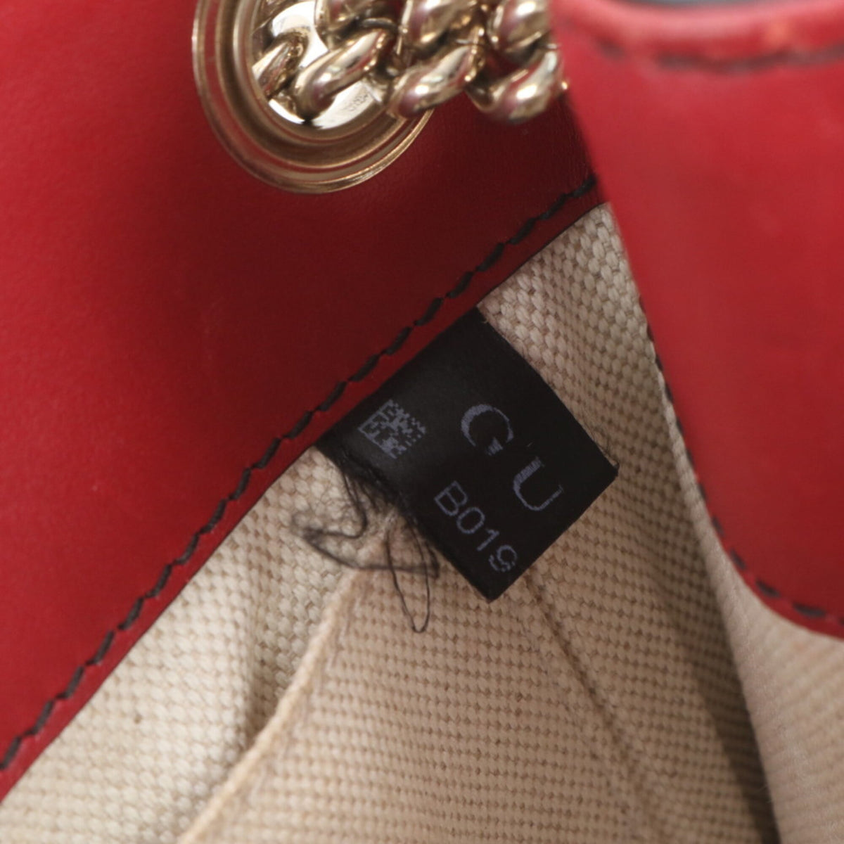 Gucci Red Color Leather Shoulder Bag Tote Bag (Pre-Owned)