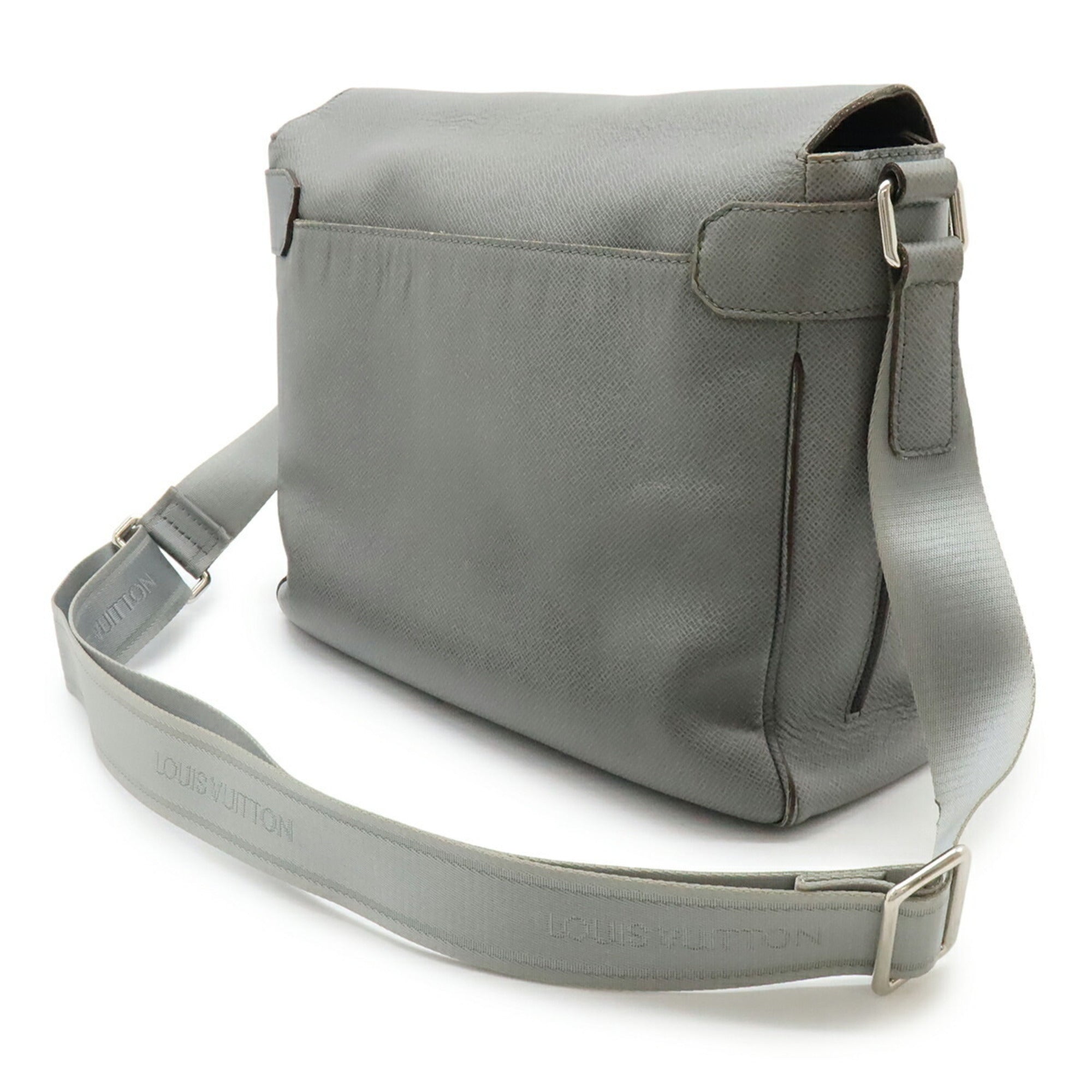 Louis Vuitton Gray Leather Handbag Shoulder Bag (Pre-Owned)