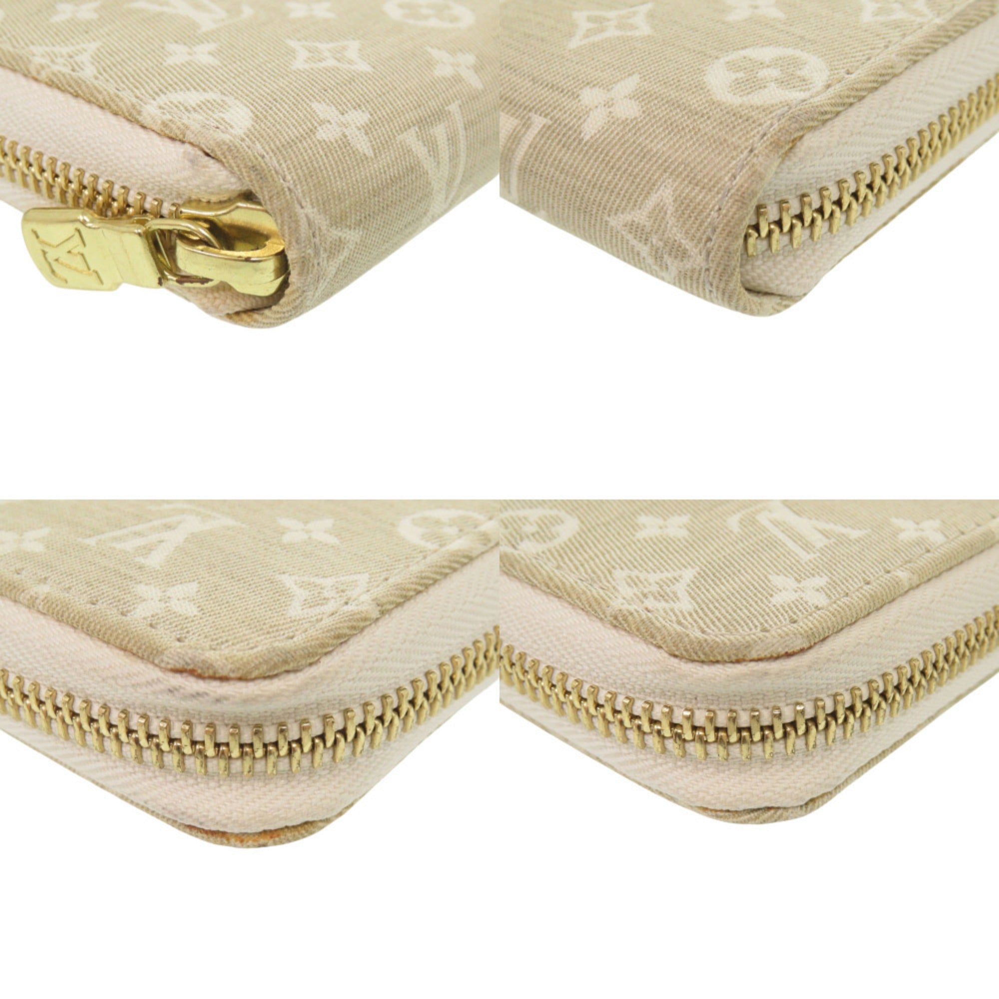 Louis Vuitton Beige Monogram Mini Long Wallet (Bi-Fold) (Pre-Owned)