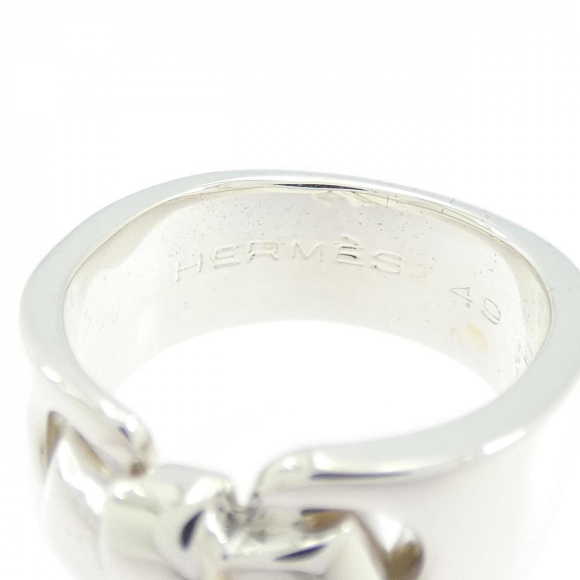 Hermes Silver 925 Band Ring (Pre-Owned)
