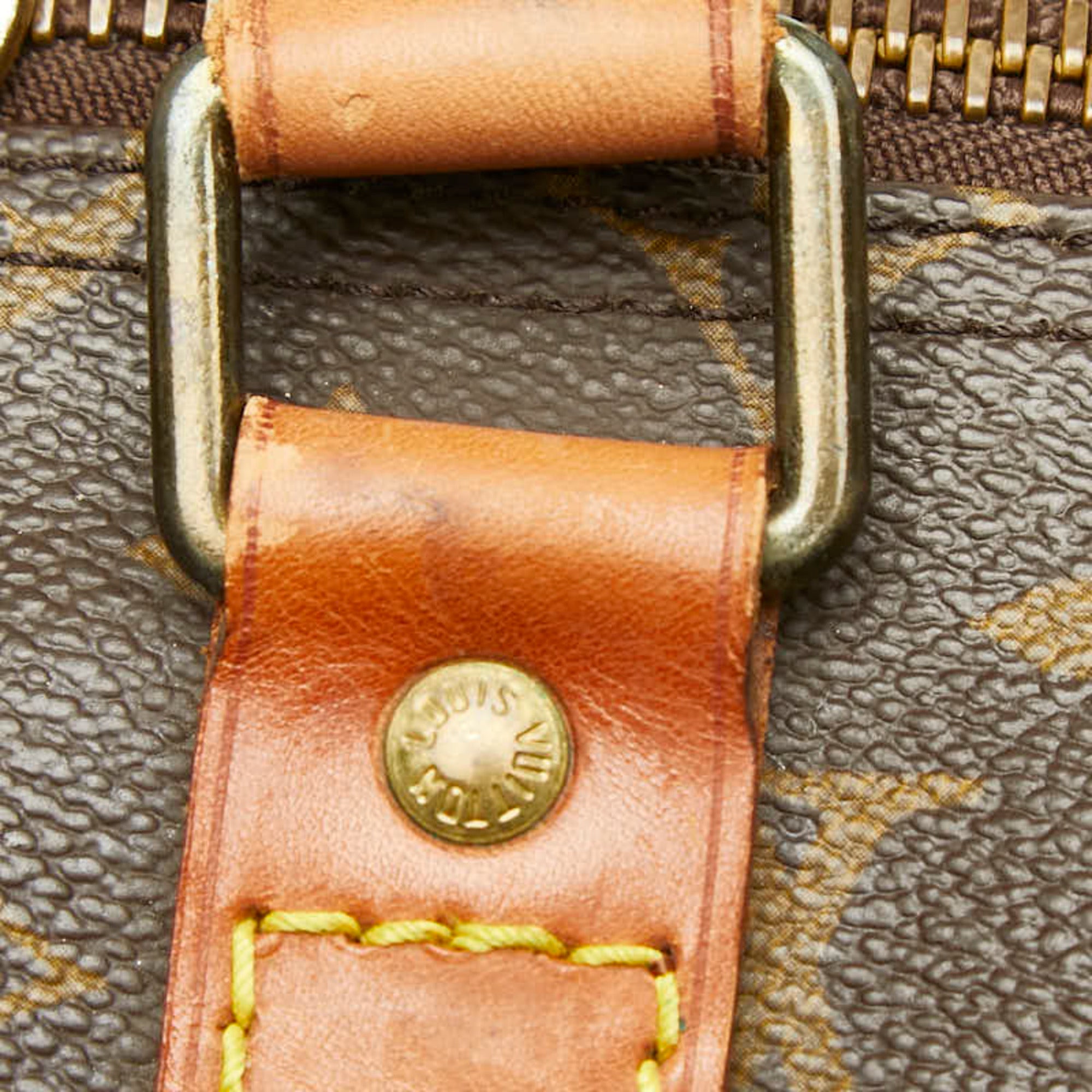 Louis Vuitton Brown Pvc Leather Boston Bag (Pre-Owned)