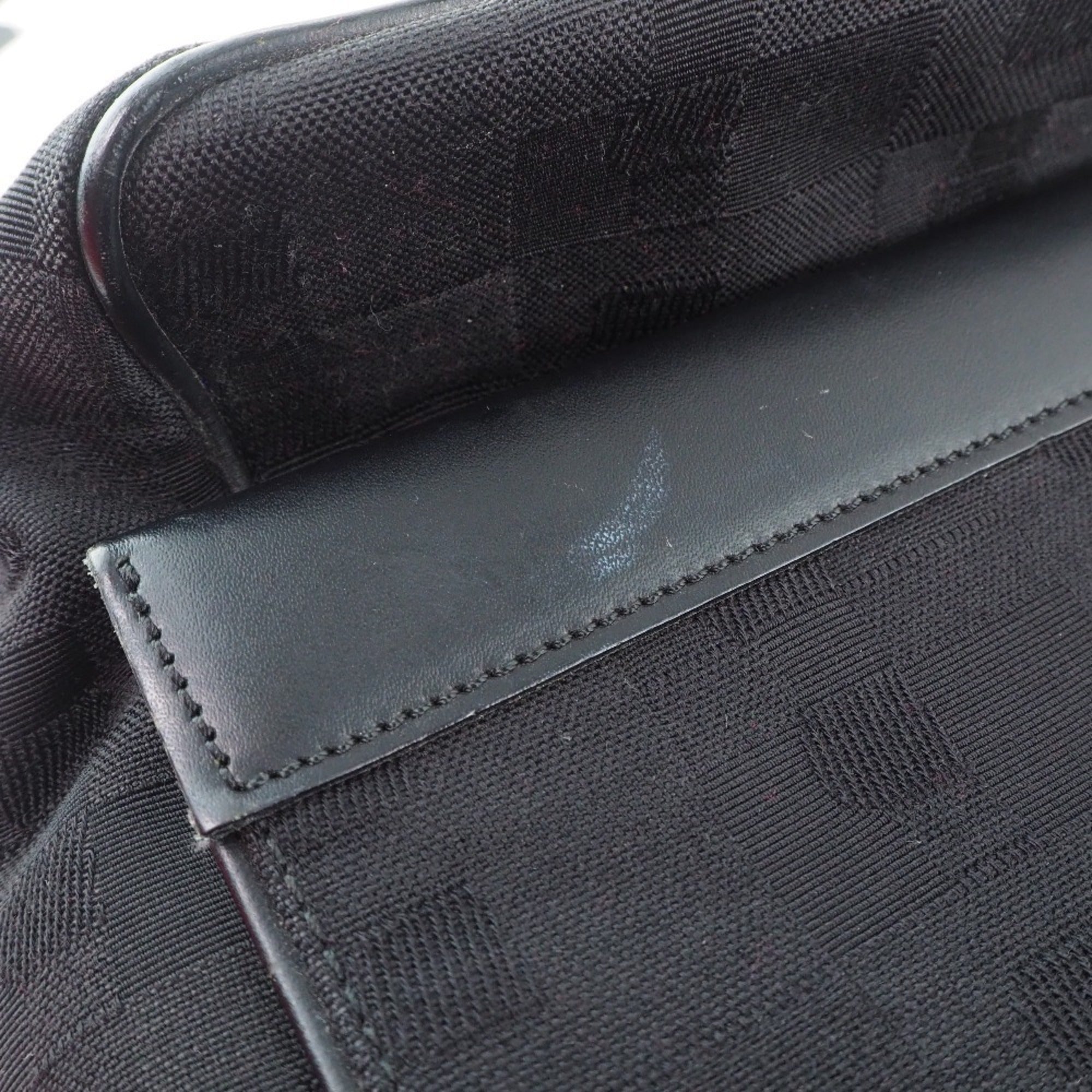 Bally Black Canvas Shoulder Bag (Pre-Owned)