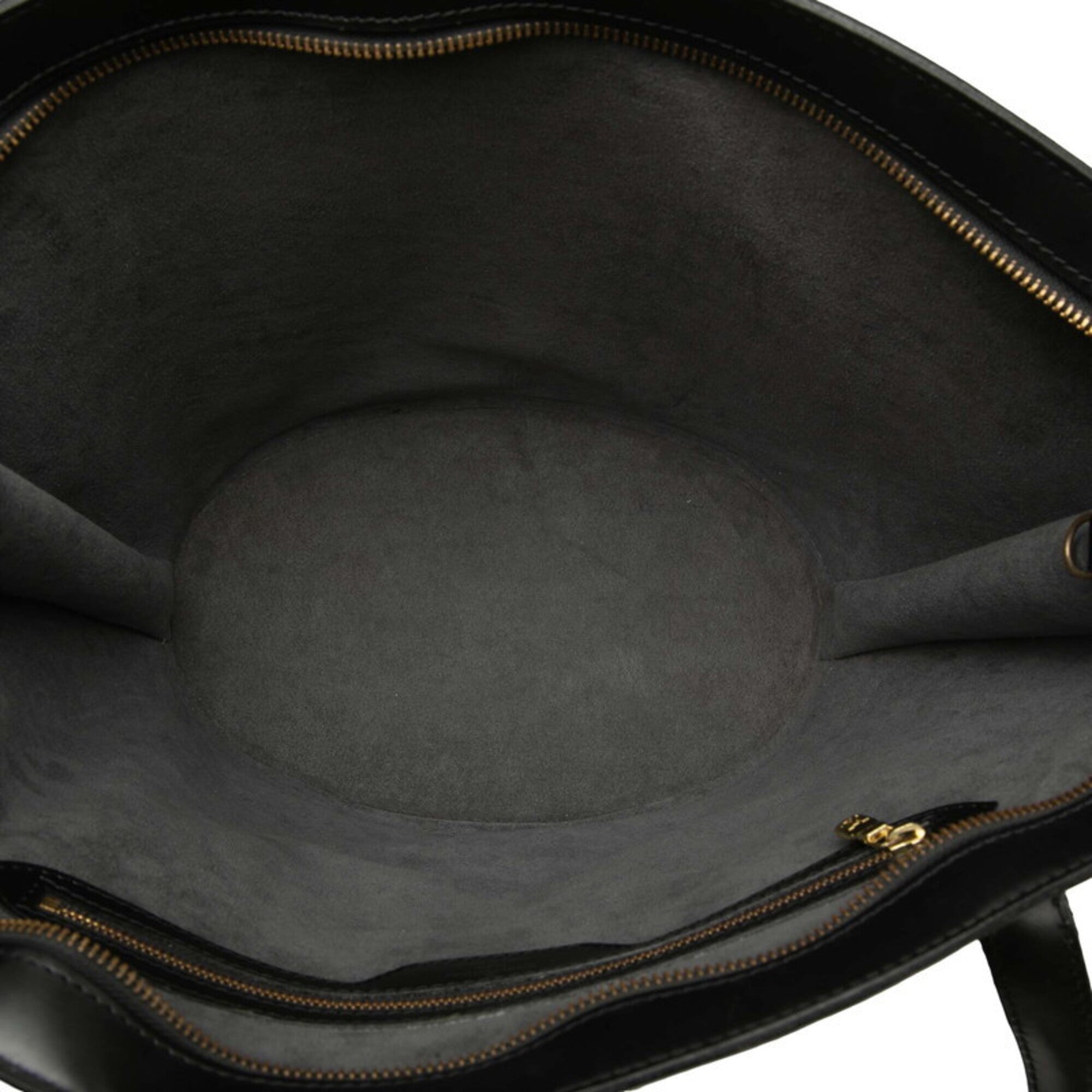 Louis Vuitton Black Noir Leather Shoulder Bag Tote Bag (Pre-Owned)