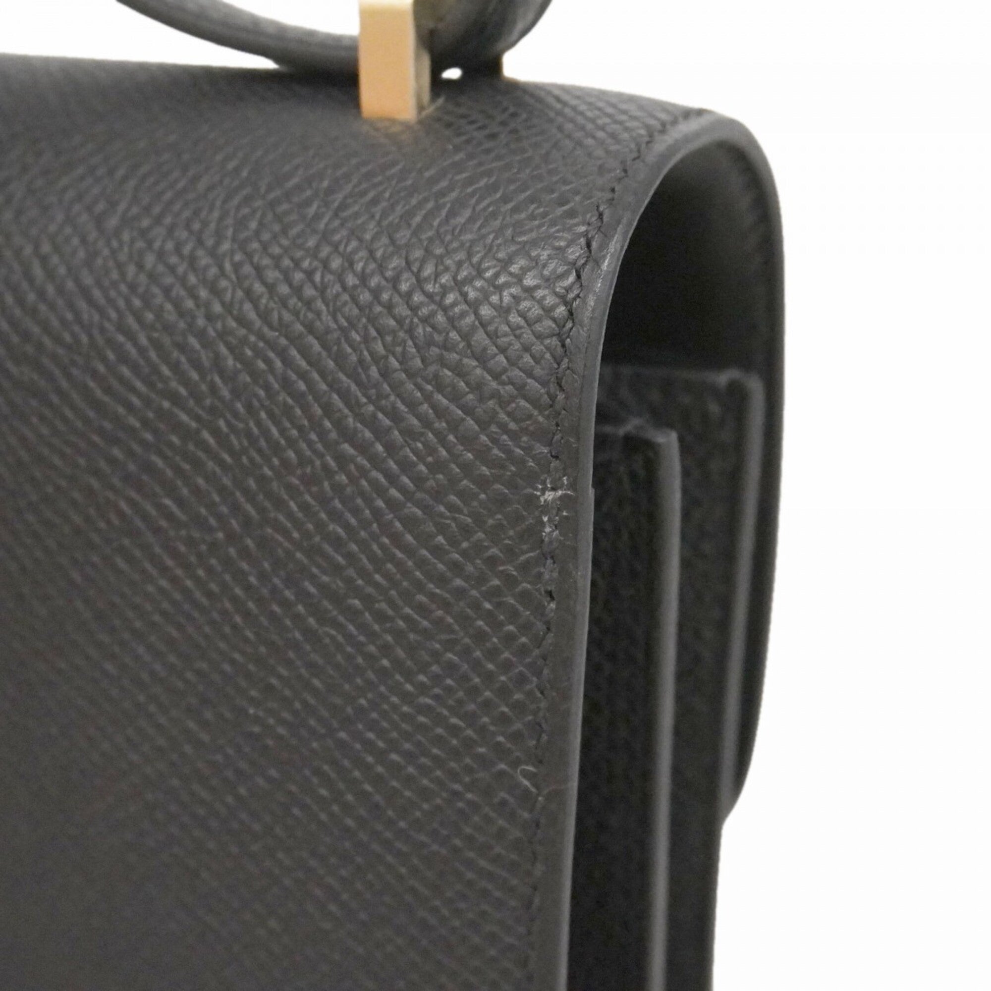 Hermes Black Epsom Leather Shoulder Bag (Pre-Owned)