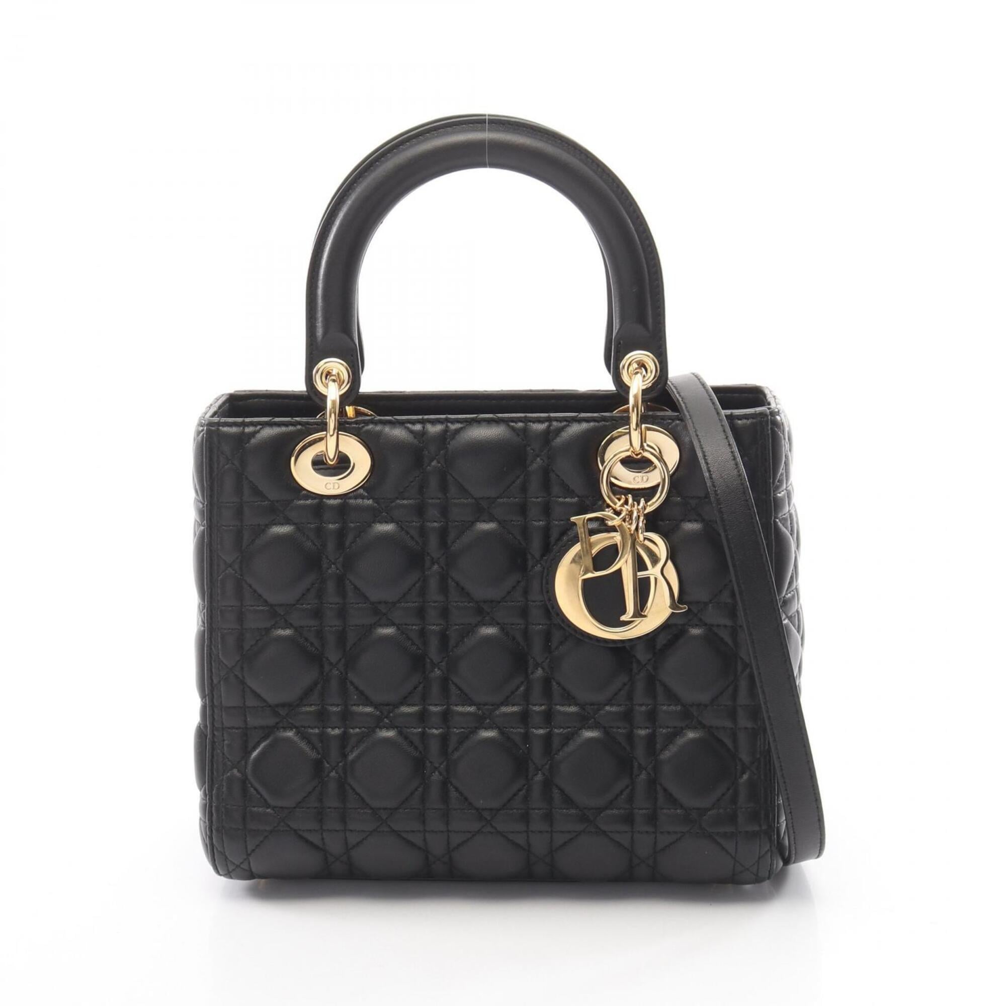 Christian Dior Black Leather Handbag (Pre-Owned)