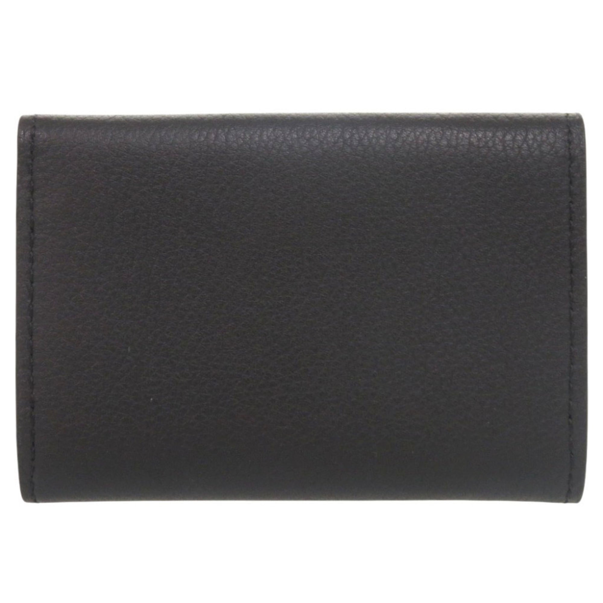 Louis Vuitton Noir Leather Wallet (Tri-Fold) (Pre-Owned)