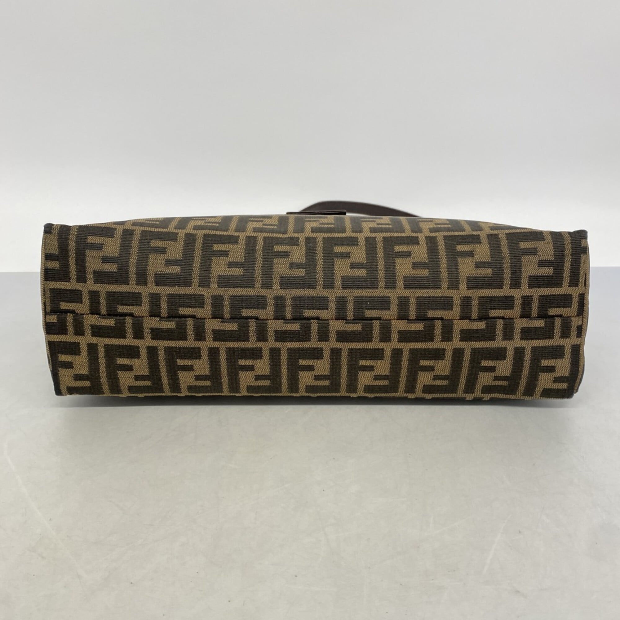 Fendi Brown Nylon Canvas Shoulder Bag (Pre-Owned)