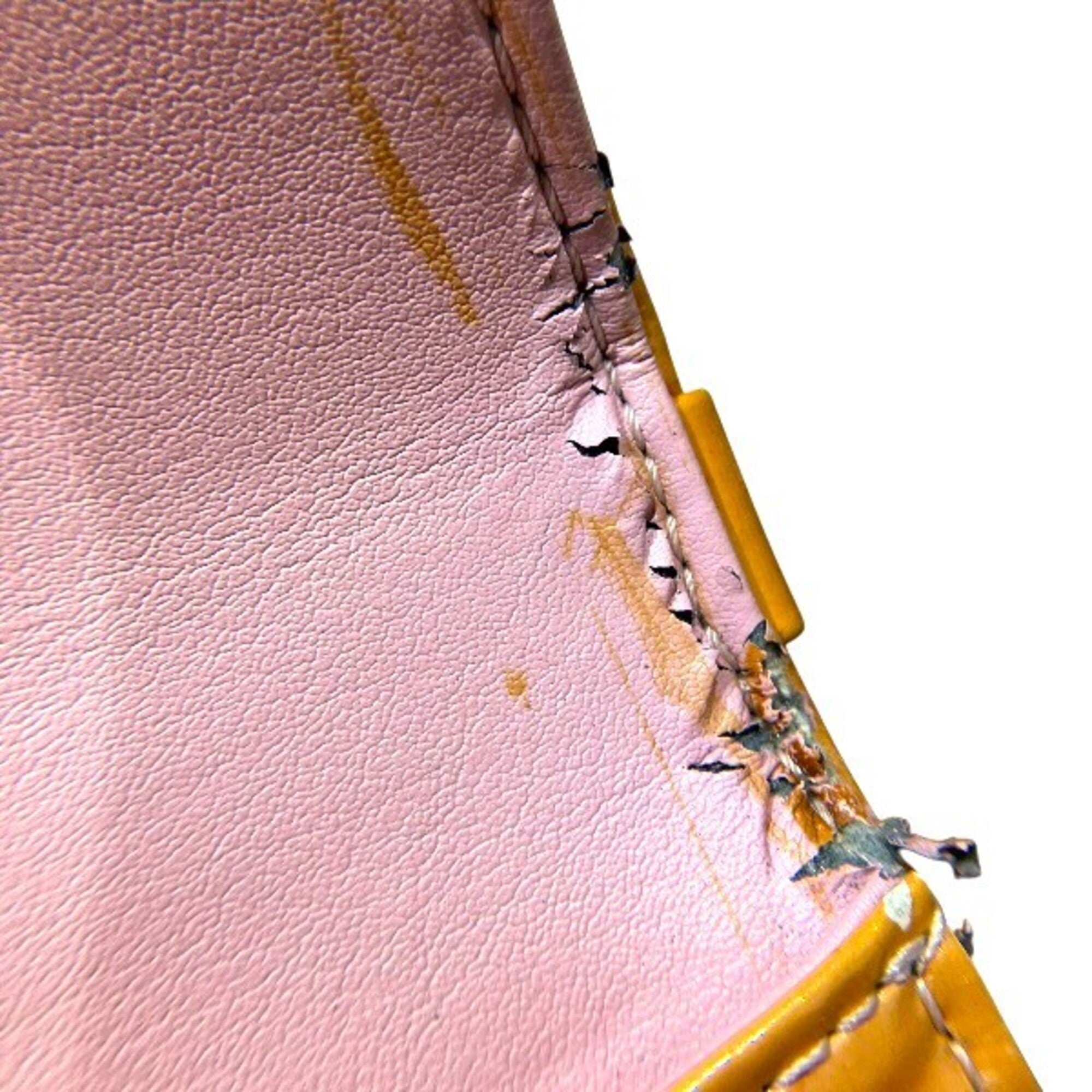 Louis Vuitton Rose Yellow Patent Leather Handbag (Pre-Owned)