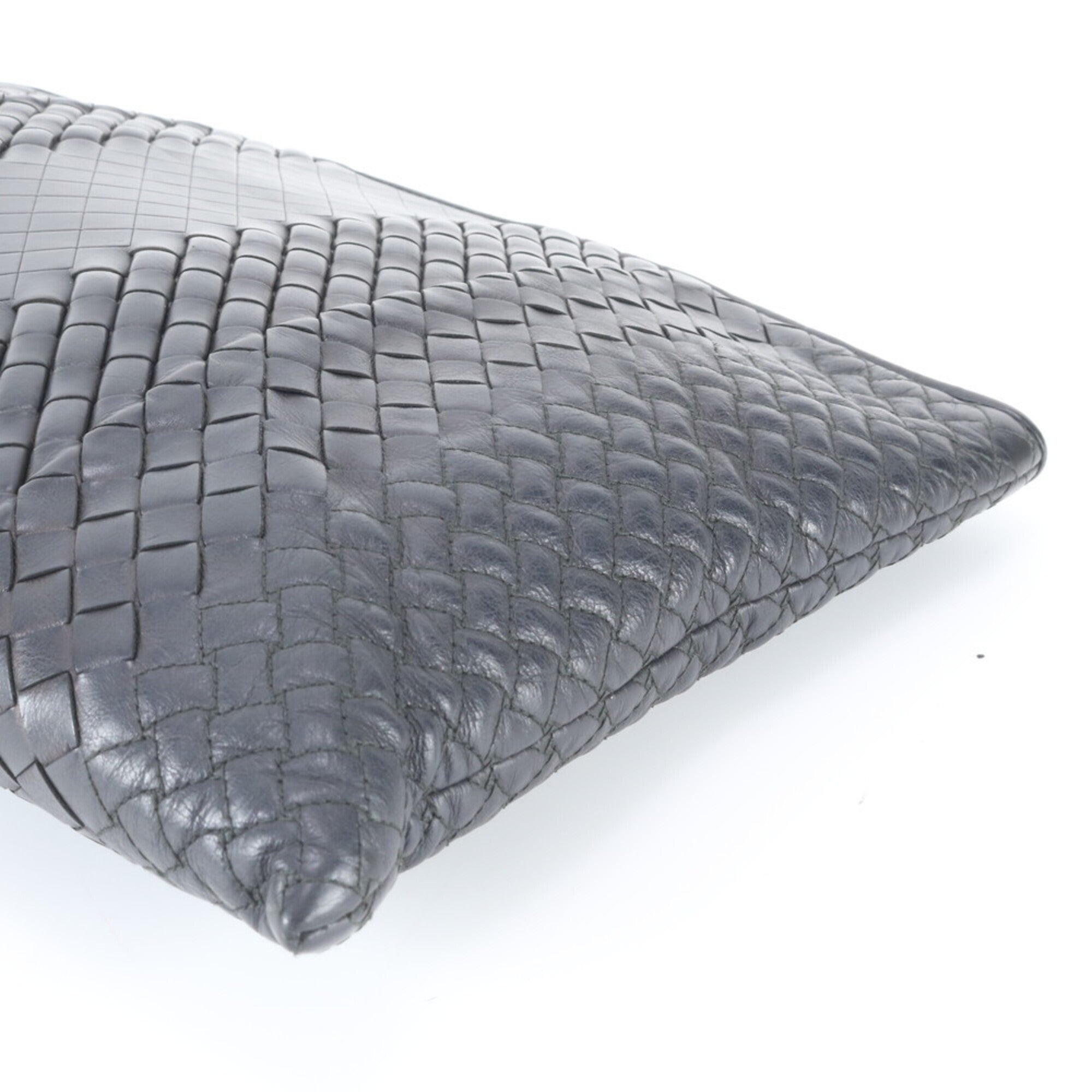 Bottega Veneta Black Leather Handbag Pouch (Pre-Owned)