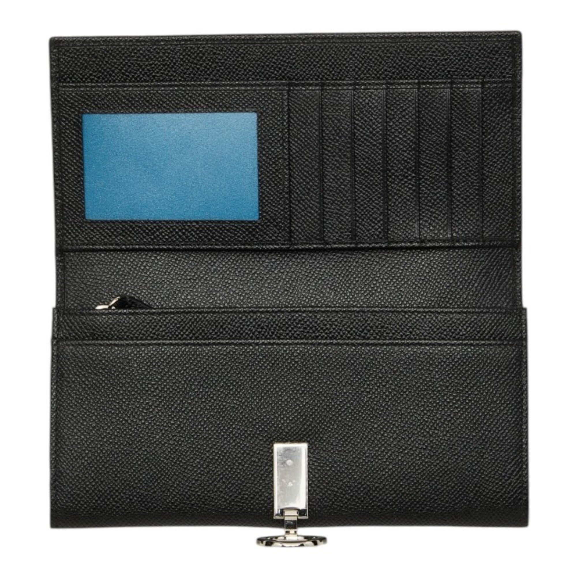 Bvlgari Black Leather Long Wallet (Bi-Fold) (Pre-Owned)