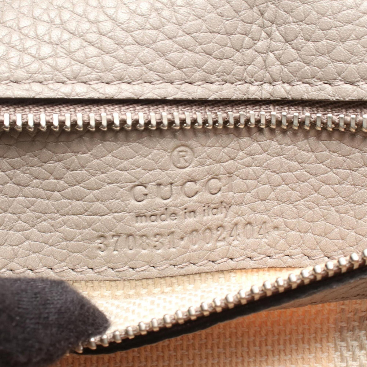 Gucci Gray Leather Handbag (Pre-Owned)