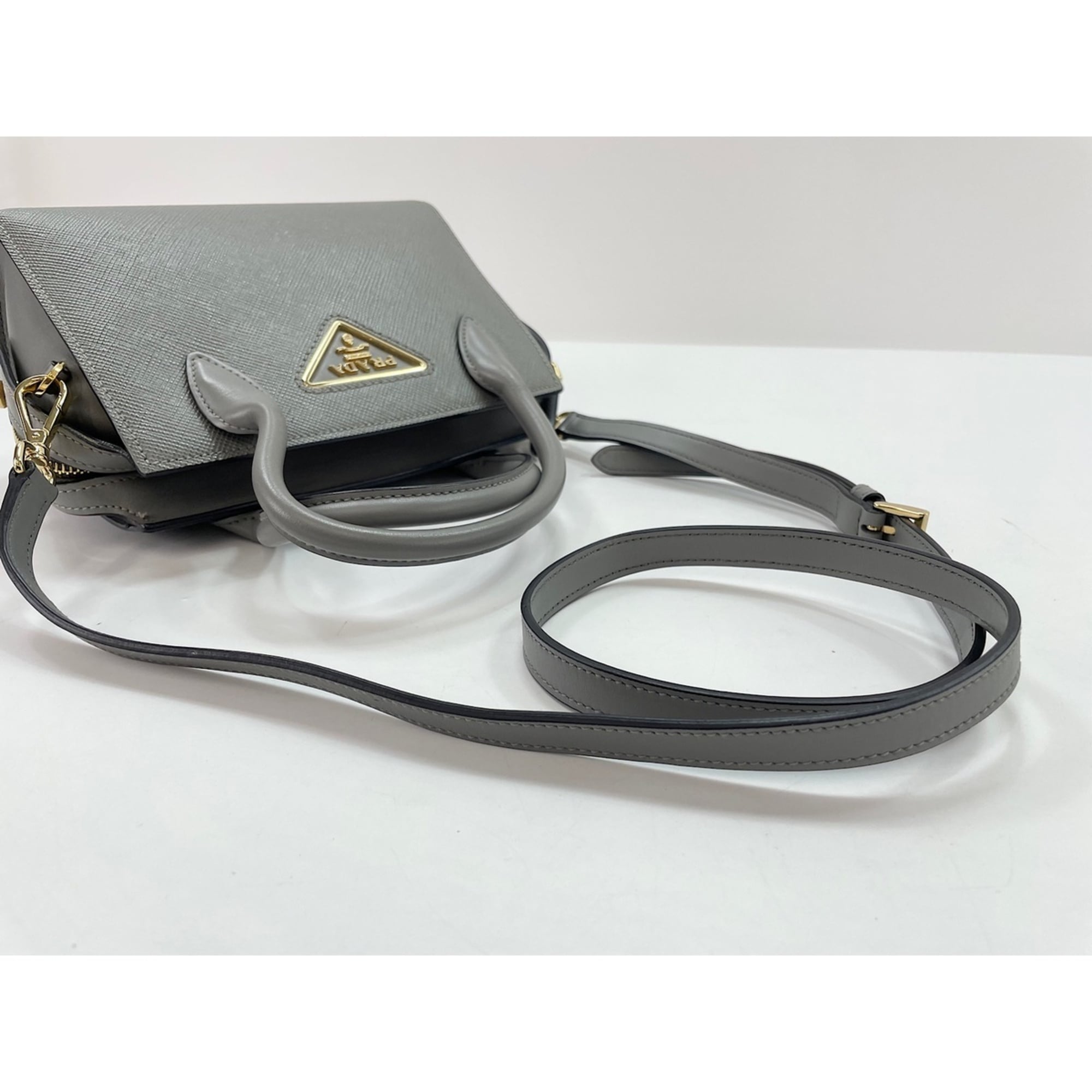 Prada Gray Shoulder Bag (Pre-Owned)