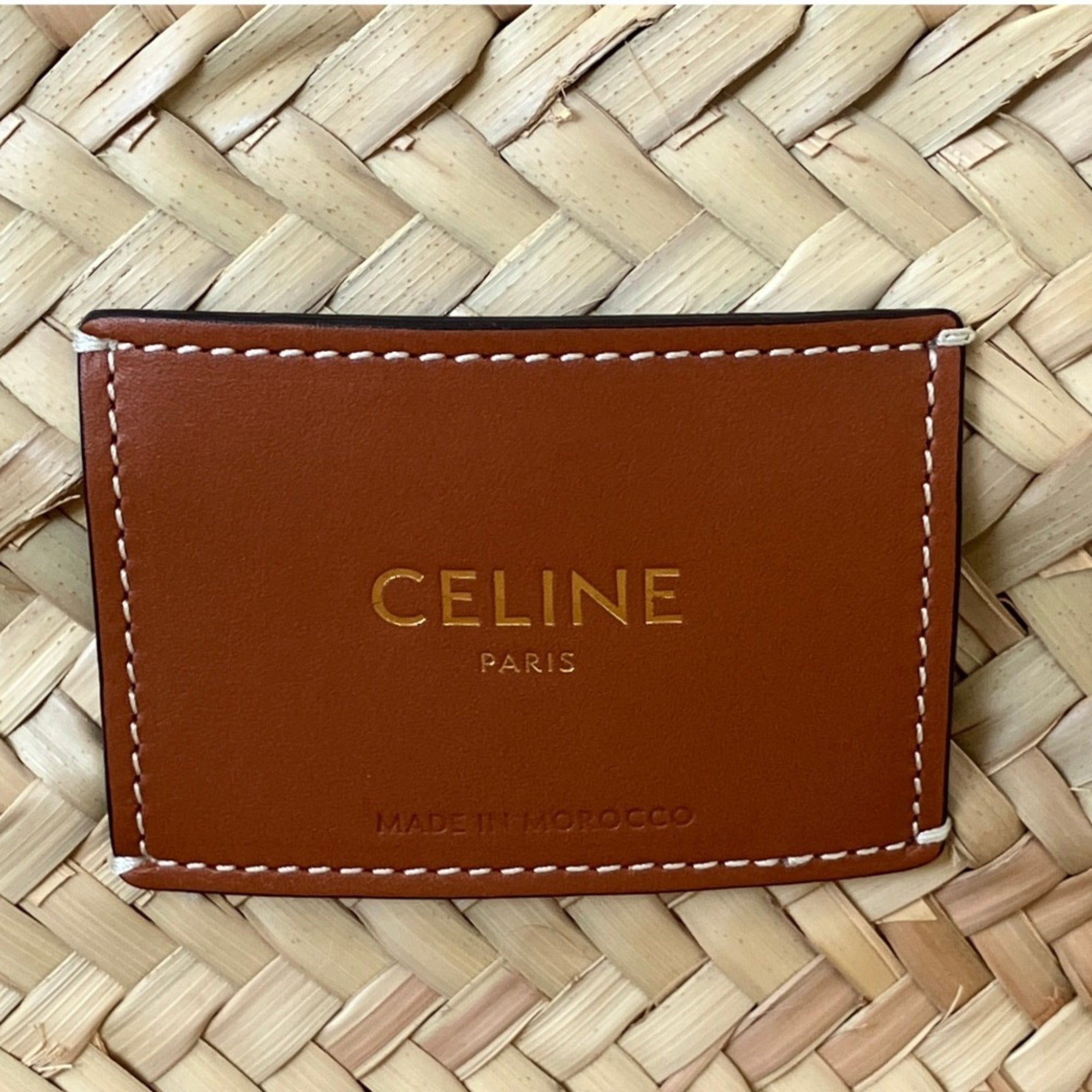 Celine Raffia Leather Basket (Pre-Owned)
