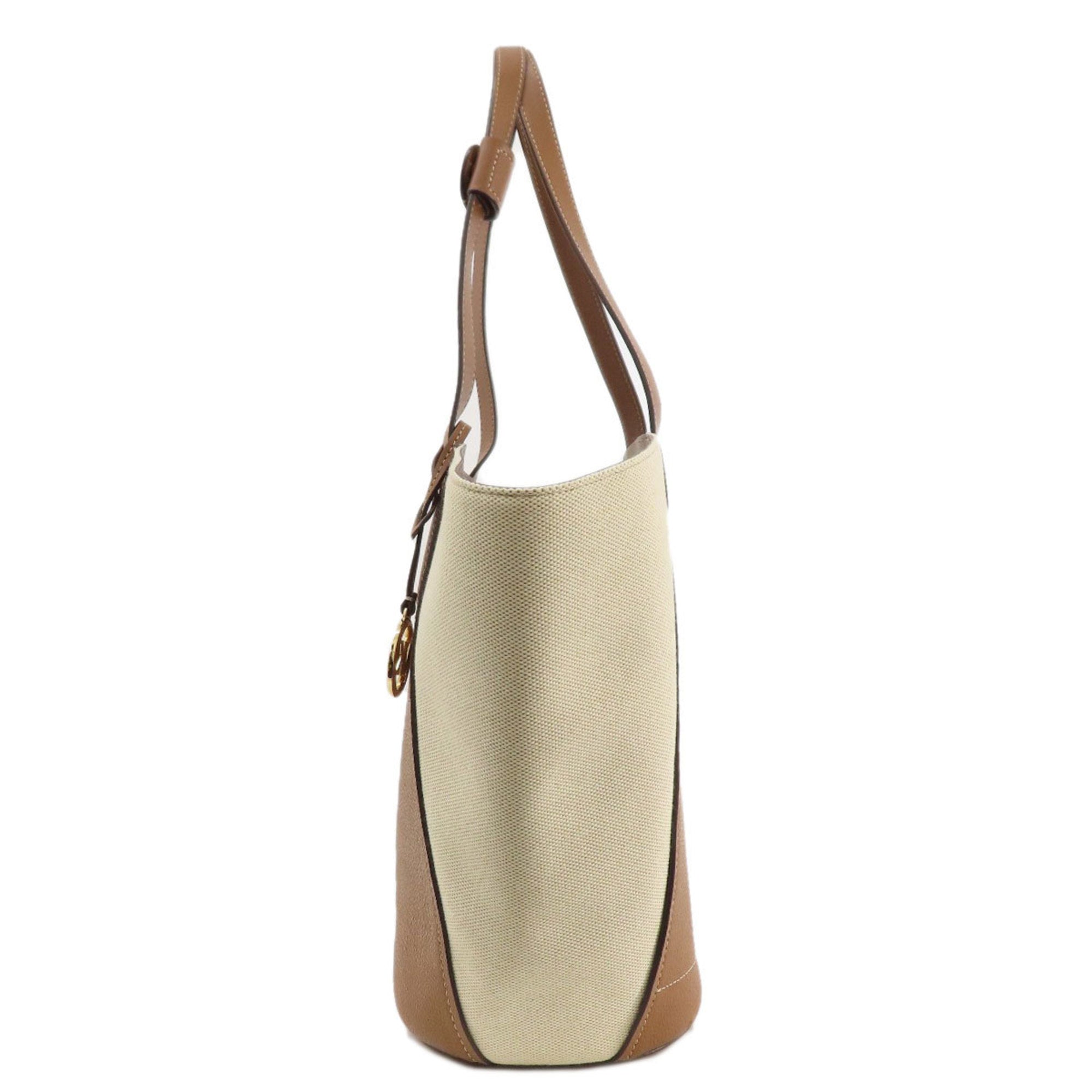 Michael Kors Beige Brown Leather Tote Bag (Pre-Owned)