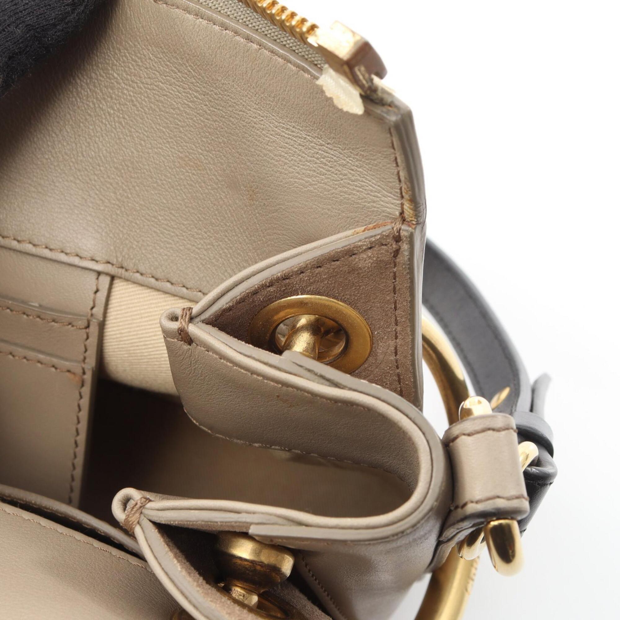 Chloé Beige Leather Suede Handbag Shoulder Bag (Pre-Owned)