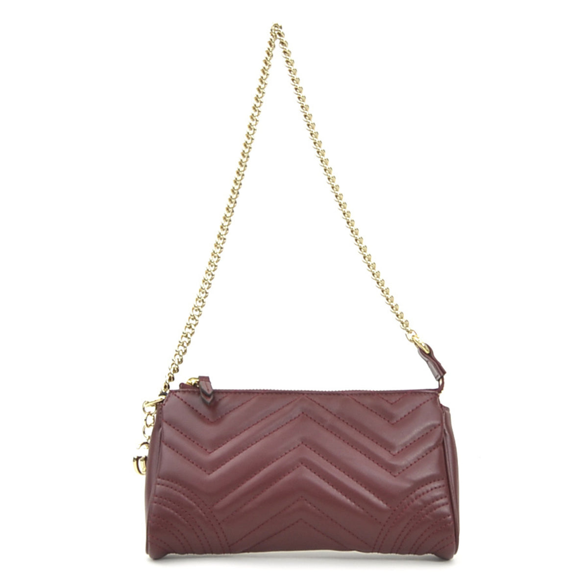 Gucci Bordeaux Leather Handbag (Pre-Owned)