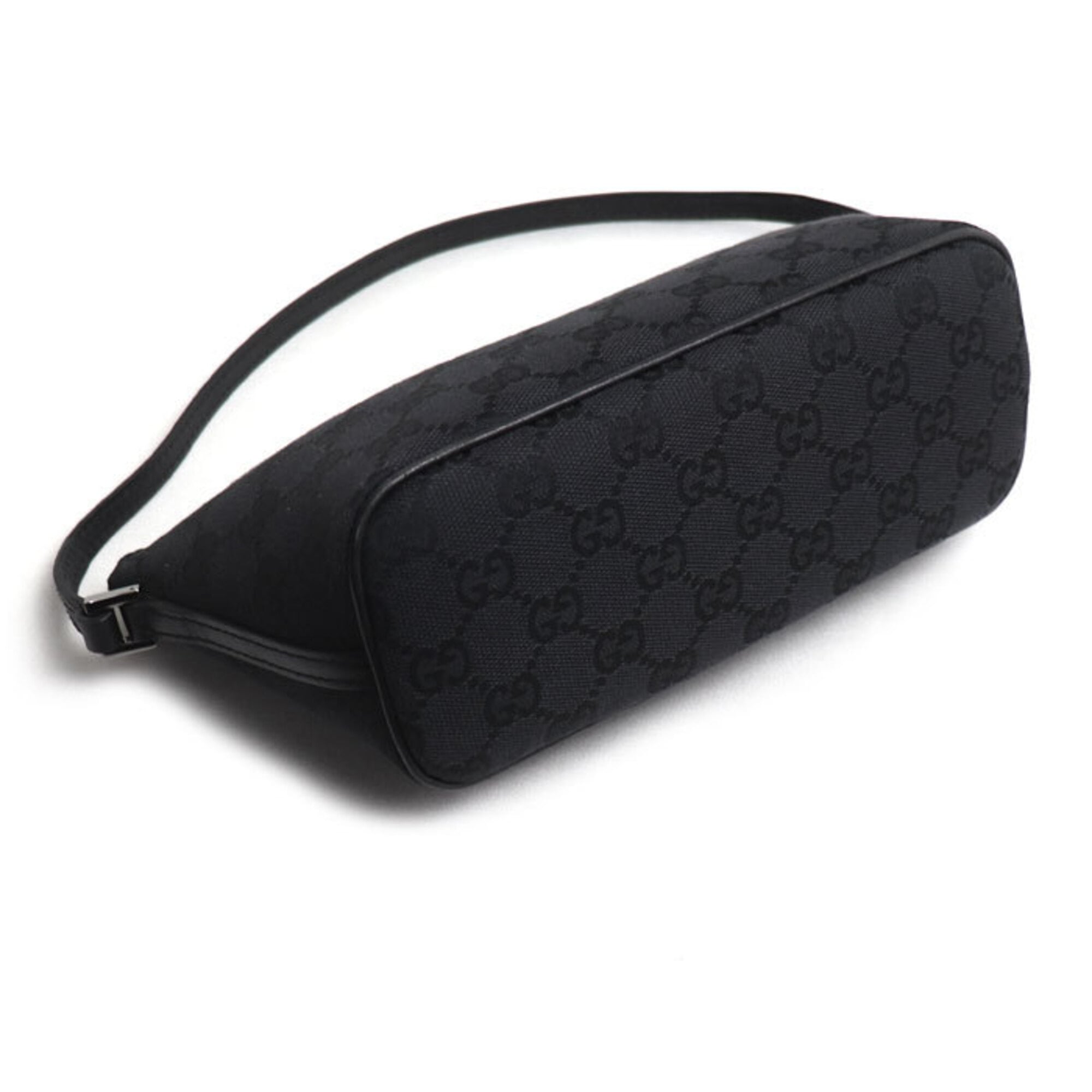 Gucci Black Gg Canvas Handbag Pouch (Pre-Owned)