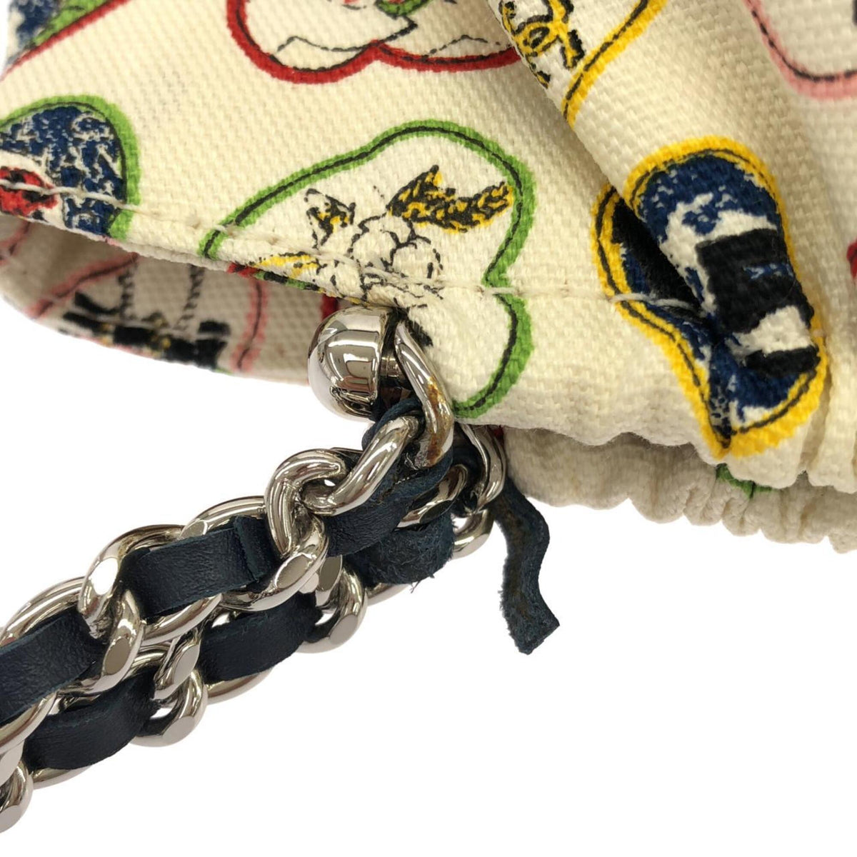 Chanel Ivory Canvas Handbag (Pre-Owned)