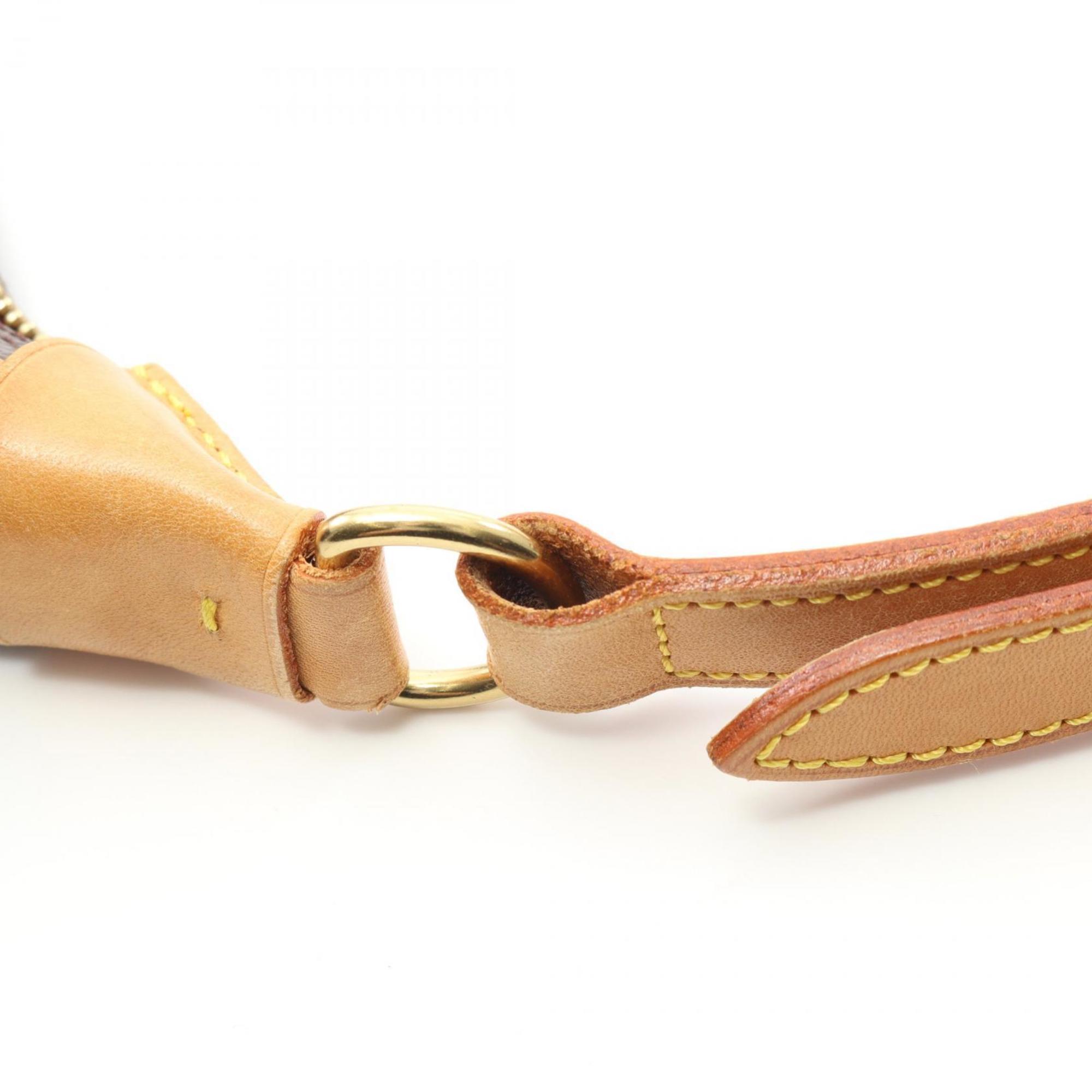 Louis Vuitton Brown Coated Canvas Leather Shoulder Bag (Pre-Owned)