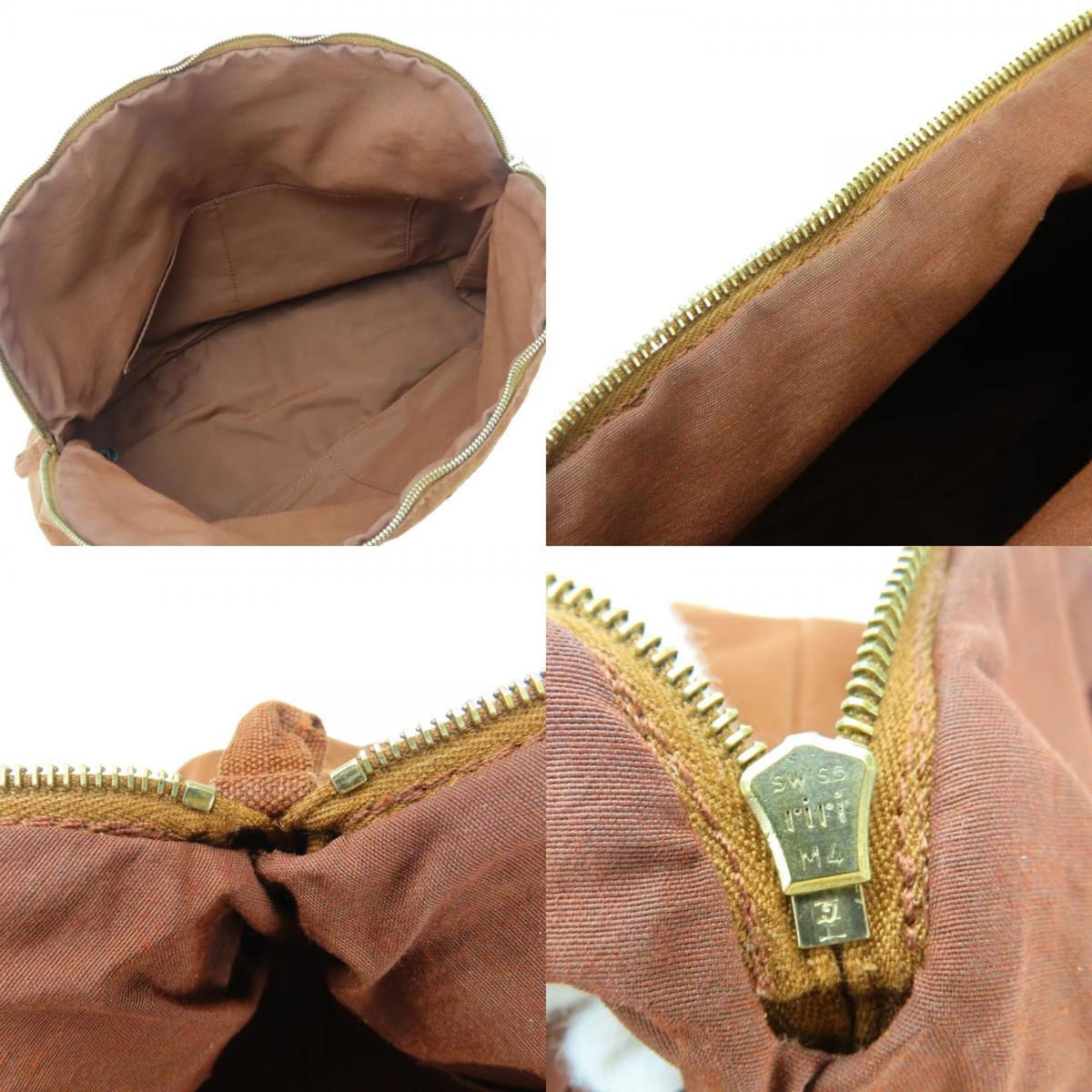 Hermes Kara Brown Cotton Pouch (Pre-Owned)