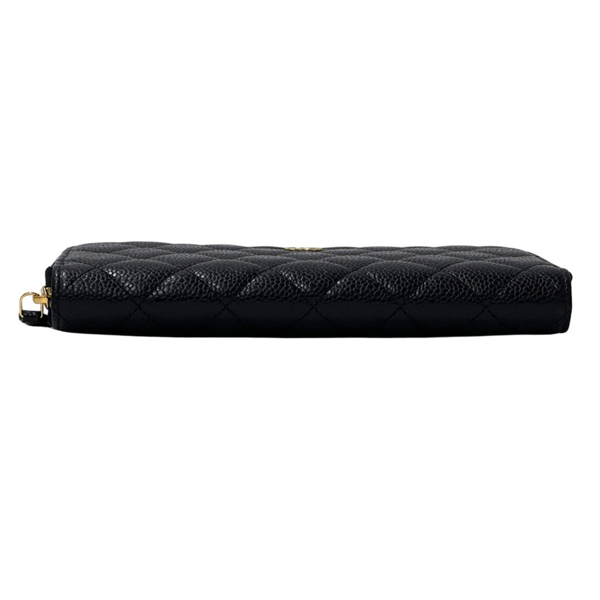 Chanel Black Grained Calfskin Long Wallet (Bi-Fold) (Pre-Owned)