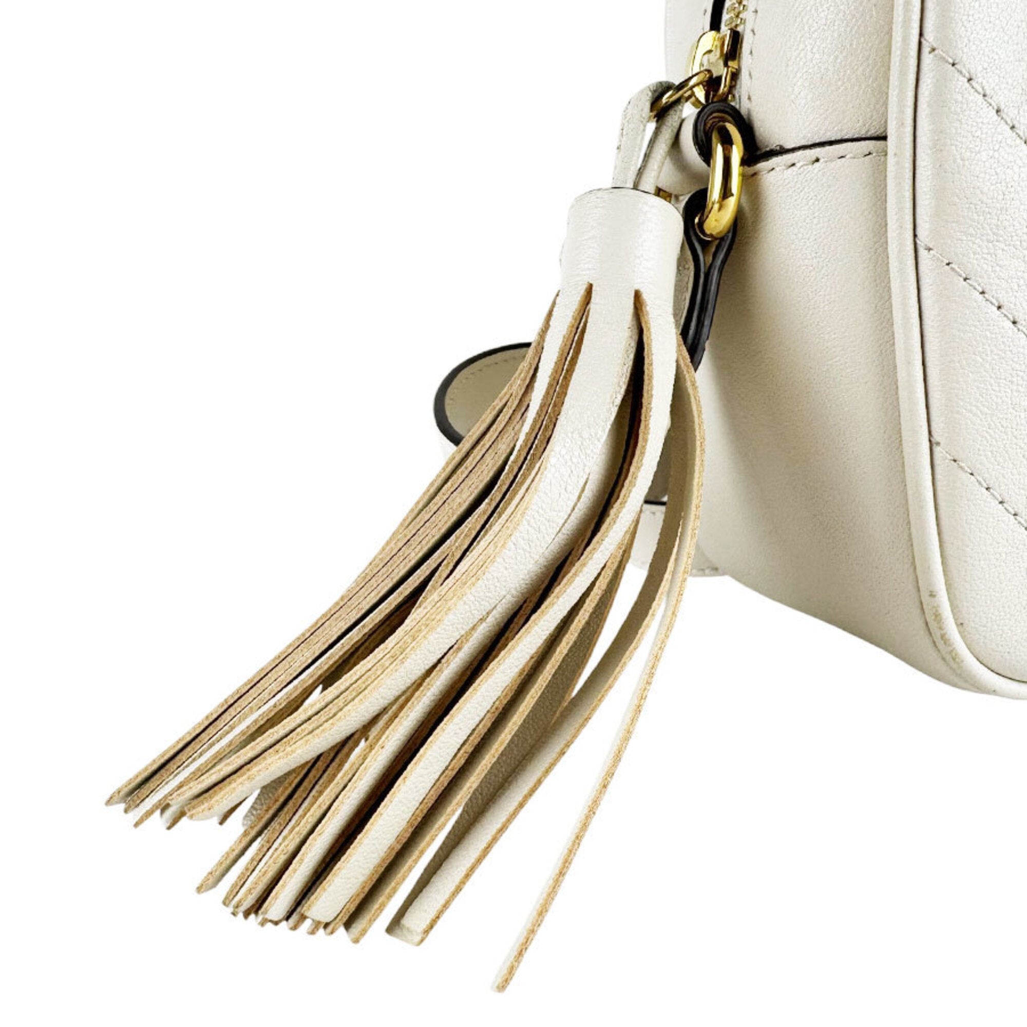 Gucci Ivory Leather Shoulder Bag (Pre-Owned)