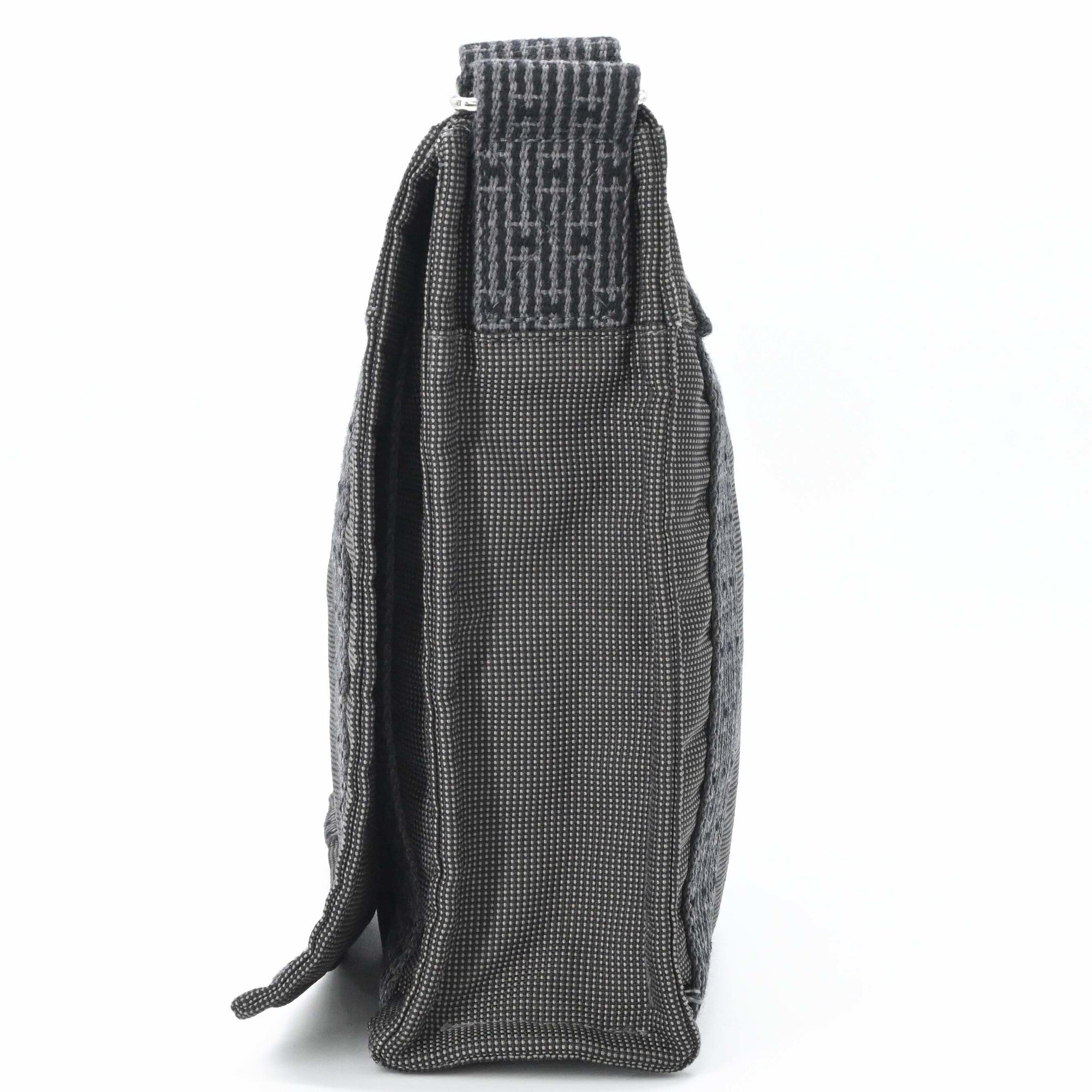 Hermes Gray Nylon Canvas Shoulder Bag (Pre-Owned)