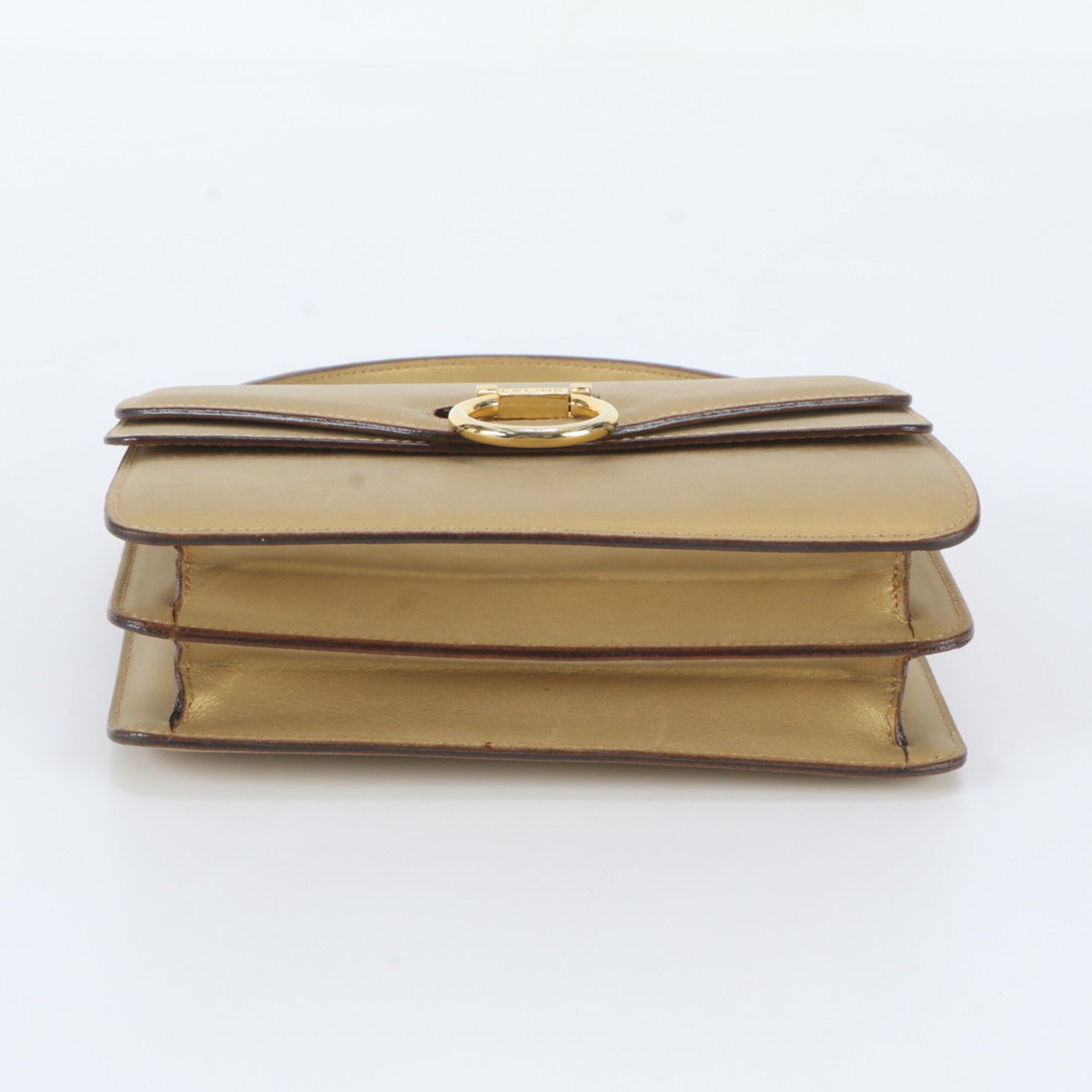 Celine Gold Leather Handbag (Pre-Owned)