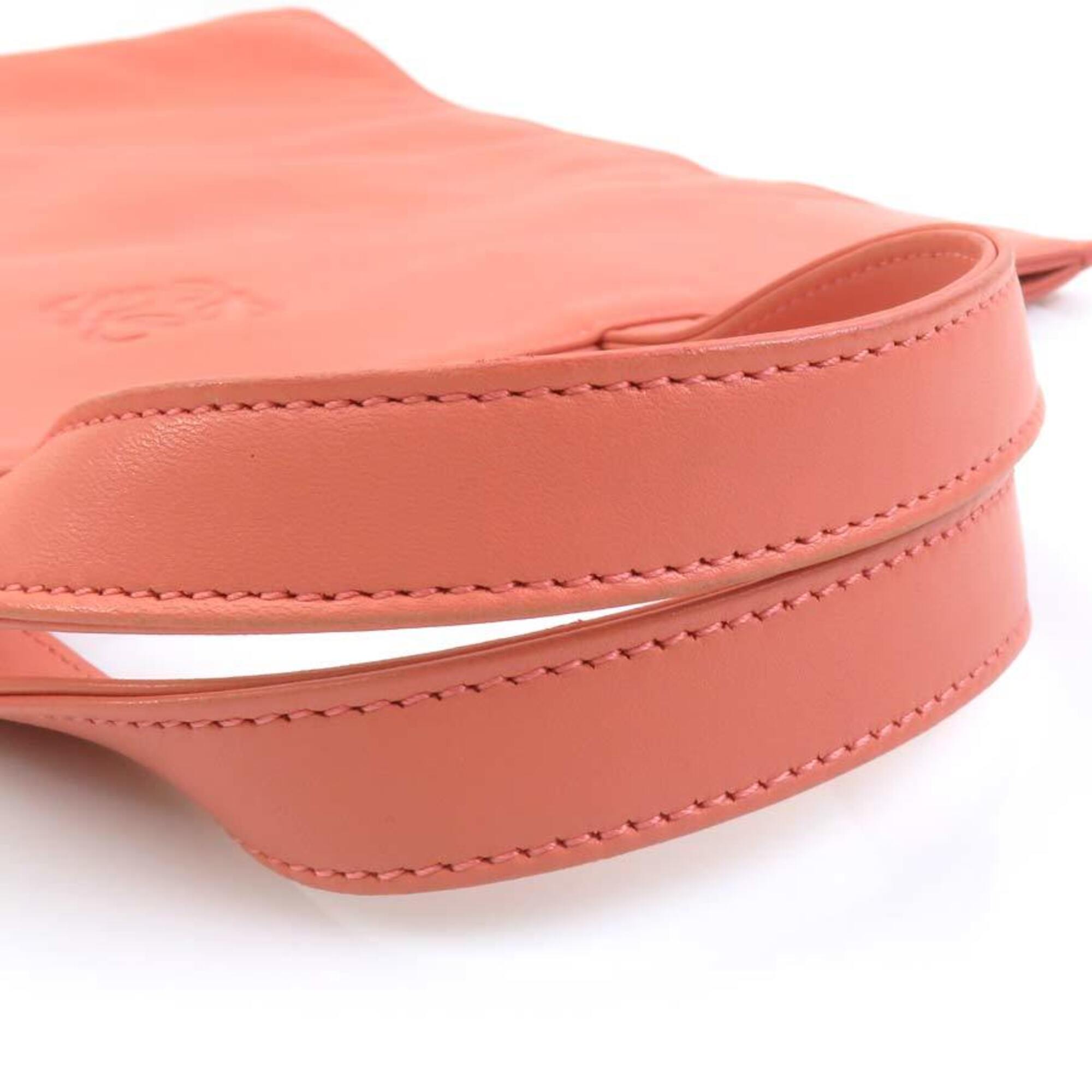Loewe Salmon Pink Leather Handbag Tote Bag (Pre-Owned)