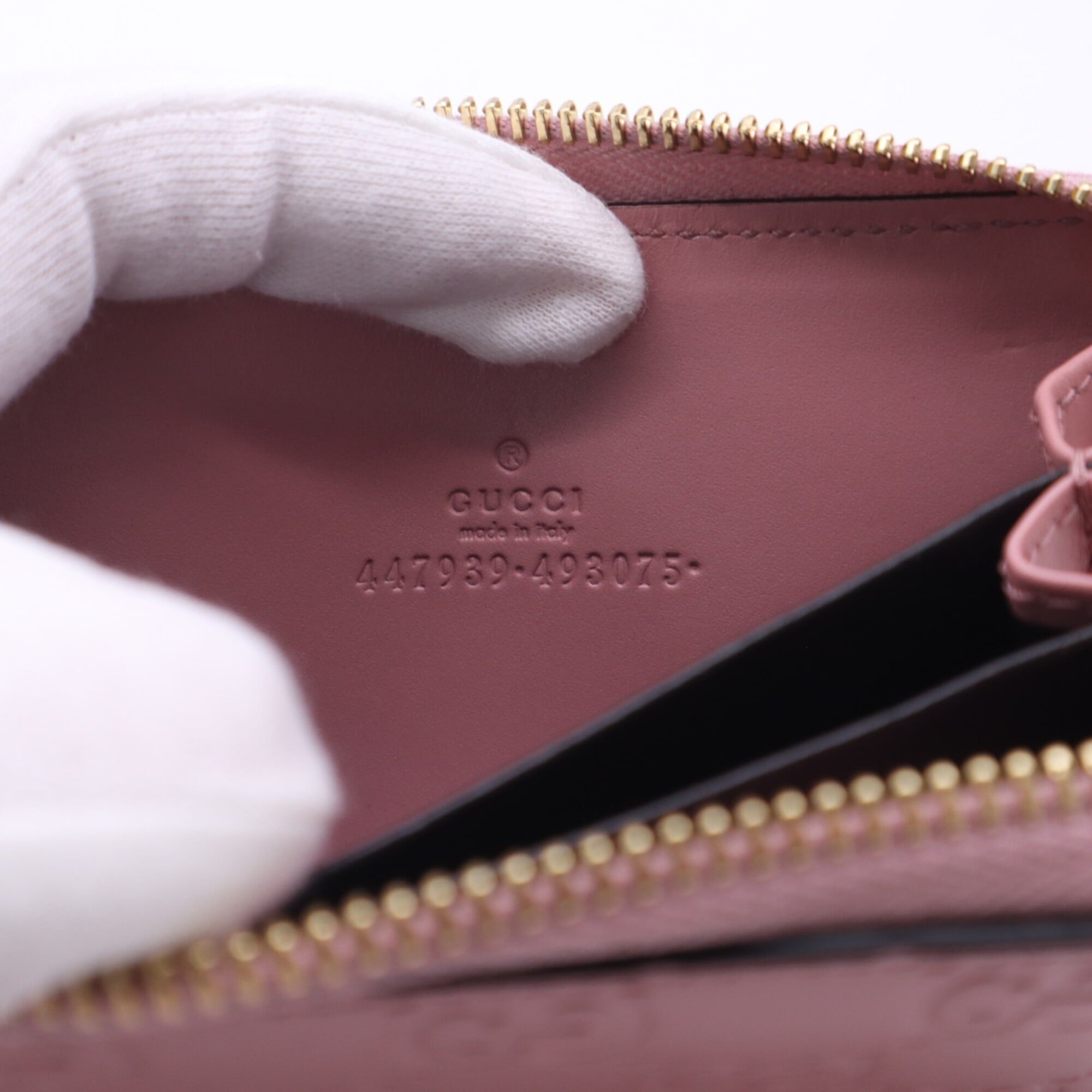 Gucci Pink Leather Coin Purse/Coin Case (Pre-Owned)