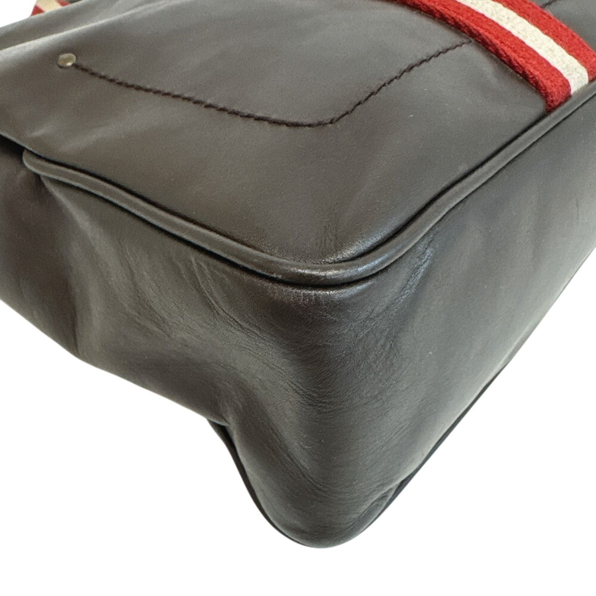 Bally Brown Leather Briefcase Handbag (Pre-Owned)